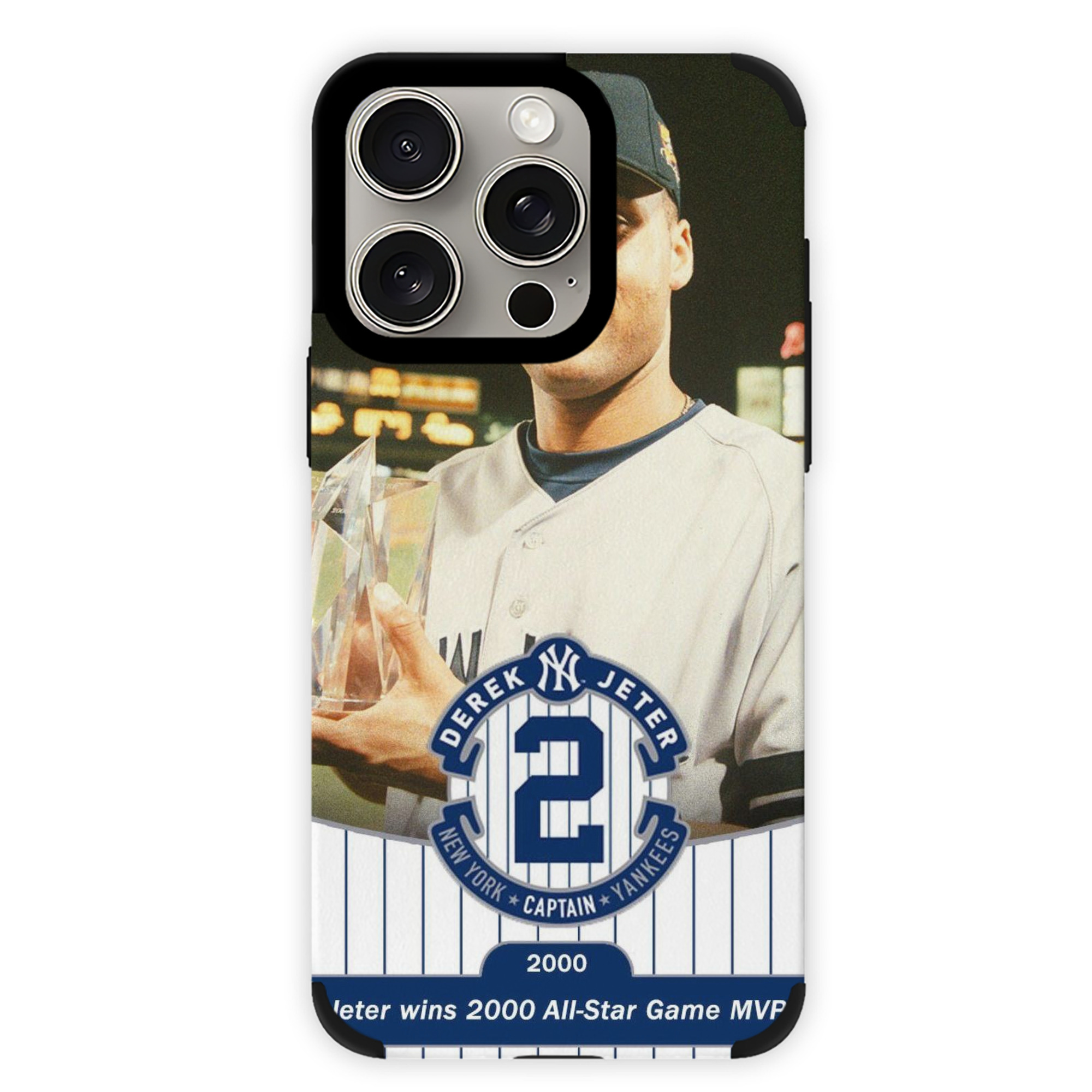Derek Jeter 93 IPhone 15 Pro Max PU Leather Case – Soft Lining, 360° Protection – Precise Fit, 3D Buttons, Easy Charging – Anti-Yellowing, Easy To Clean