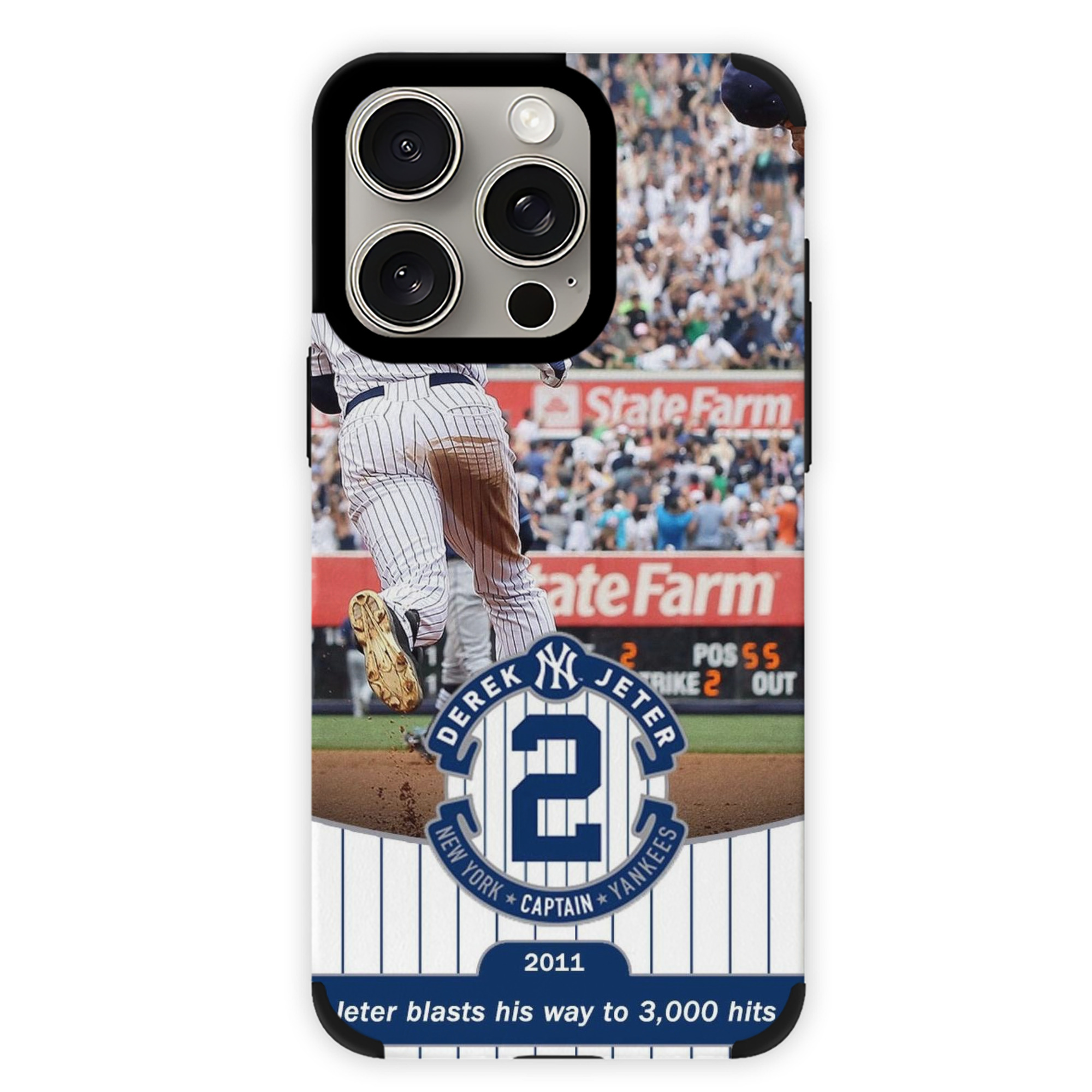 Derek Jeter 102 IPhone 15 Pro Max PU Leather Case – Soft Lining, 360° Protection – Precise Fit, 3D Buttons, Easy Charging – Anti-Yellowing, Easy To Clean