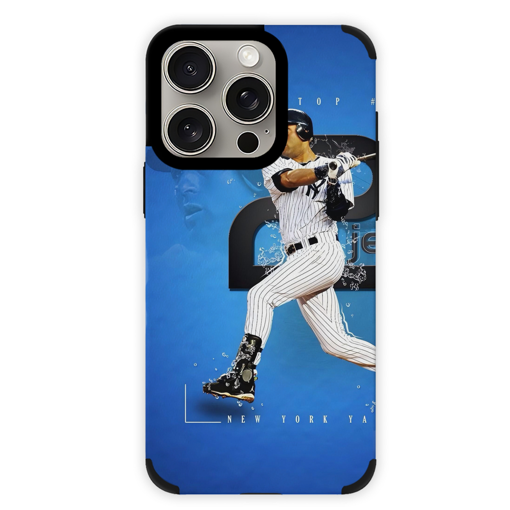 Derek Jeter 107 IPhone 15 Pro Max PU Leather Case – Soft Lining, 360° Protection – Precise Fit, 3D Buttons, Easy Charging – Anti-Yellowing, Easy To Clean