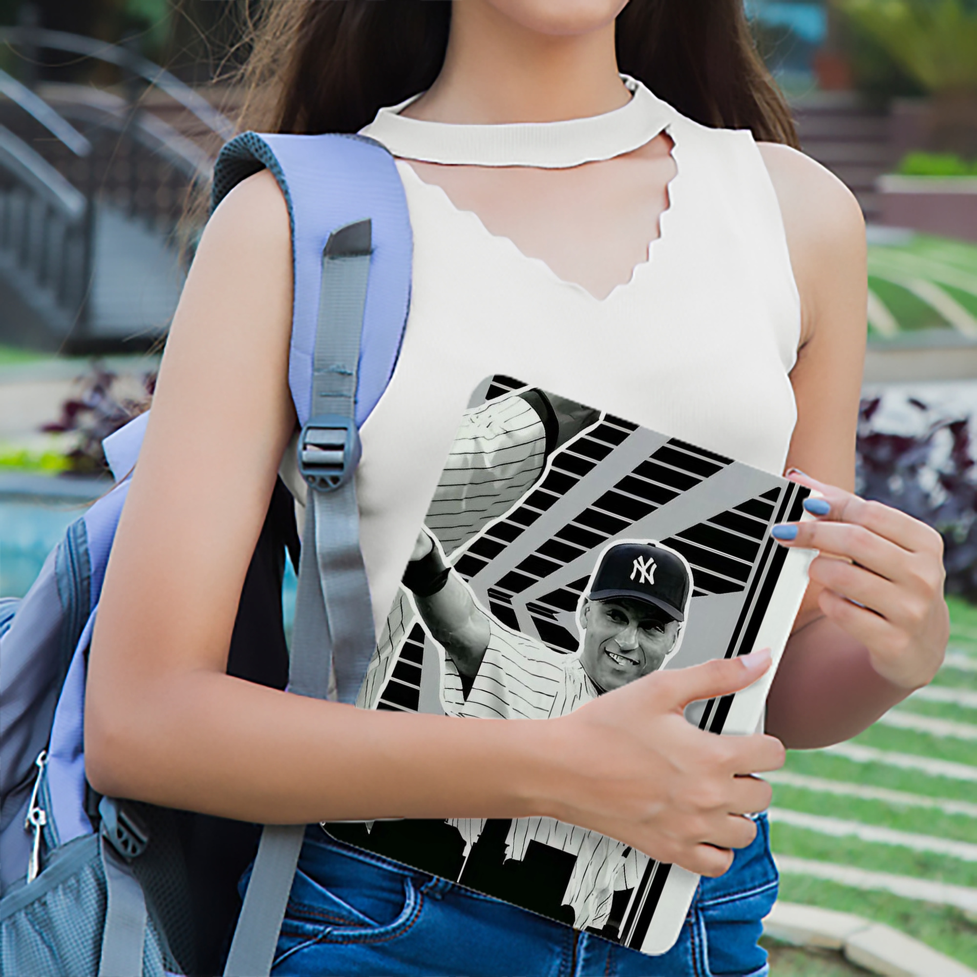 Derek Jeter 34 IPad Book-Style Case With Pencil Slot – Slim PU & TPU Cover – Full Protection, Precise Fit, Water & Scratch Resistant