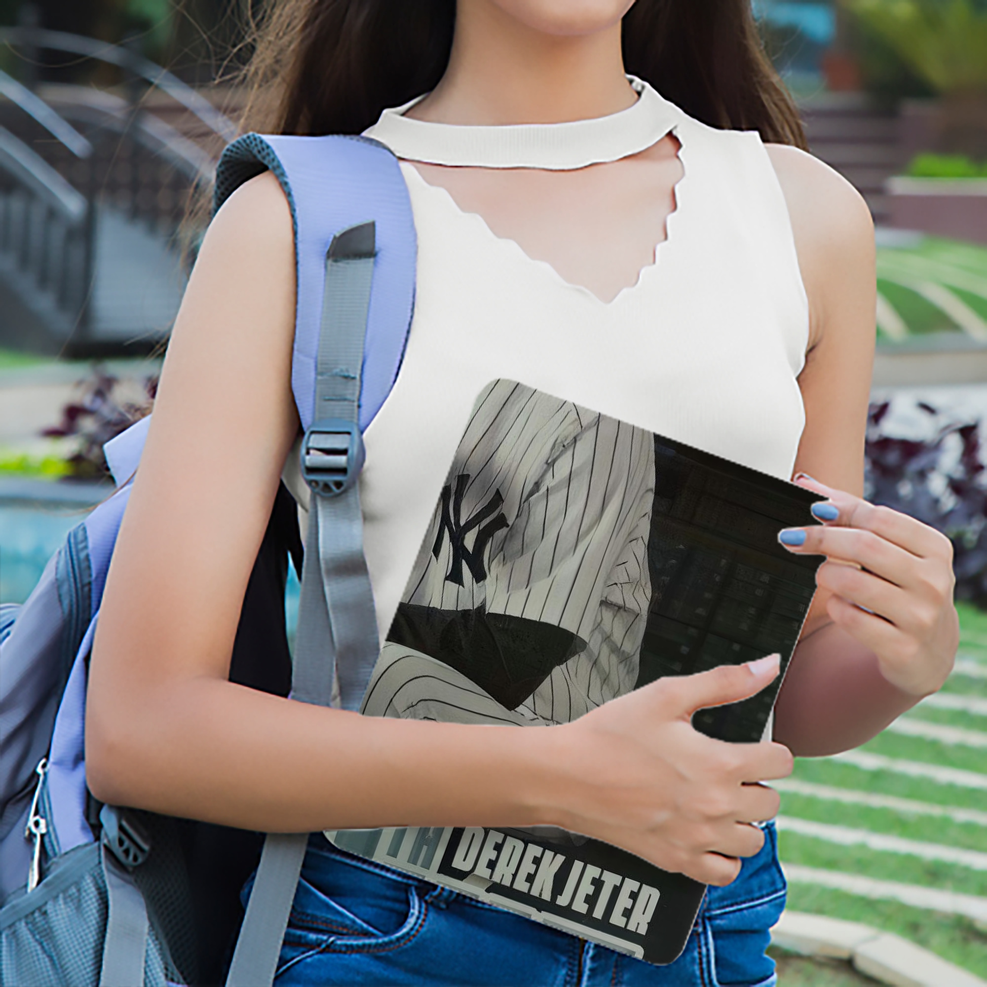 Derek Jeter 43 IPad Book-Style Case With Pencil Slot – Slim PU & TPU Cover – Full Protection, Precise Fit, Water & Scratch Resistant