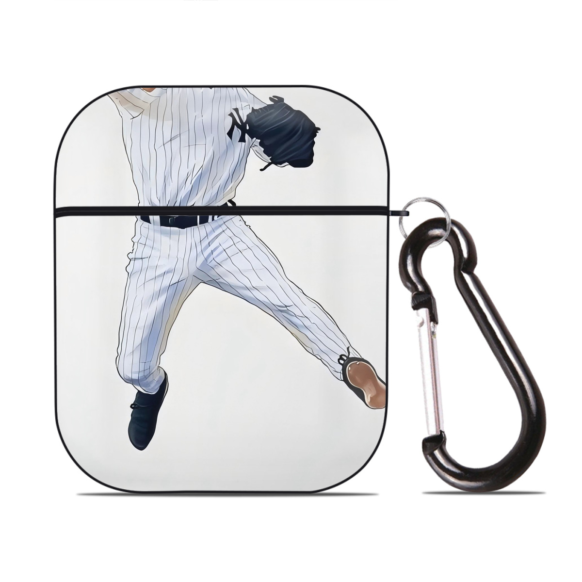 Derek Jeter 17 AirPods 2 Case Hard Shell Black, Flexible PC Material, Precise Cutouts, Full Protection, Anti-Fingerprint, Washable, Includes Keychain – Durable & Slim Design