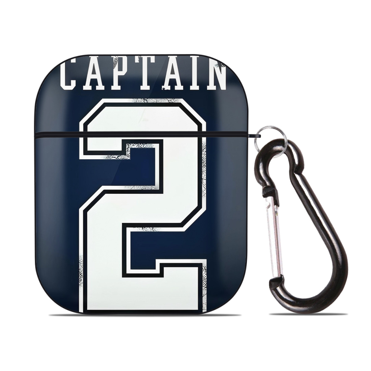 Derek Jeter 28 AirPods 2 Case Hard Shell Black, Flexible PC Material, Precise Cutouts, Full Protection, Anti-Fingerprint, Washable, Includes Keychain – Durable & Slim Design