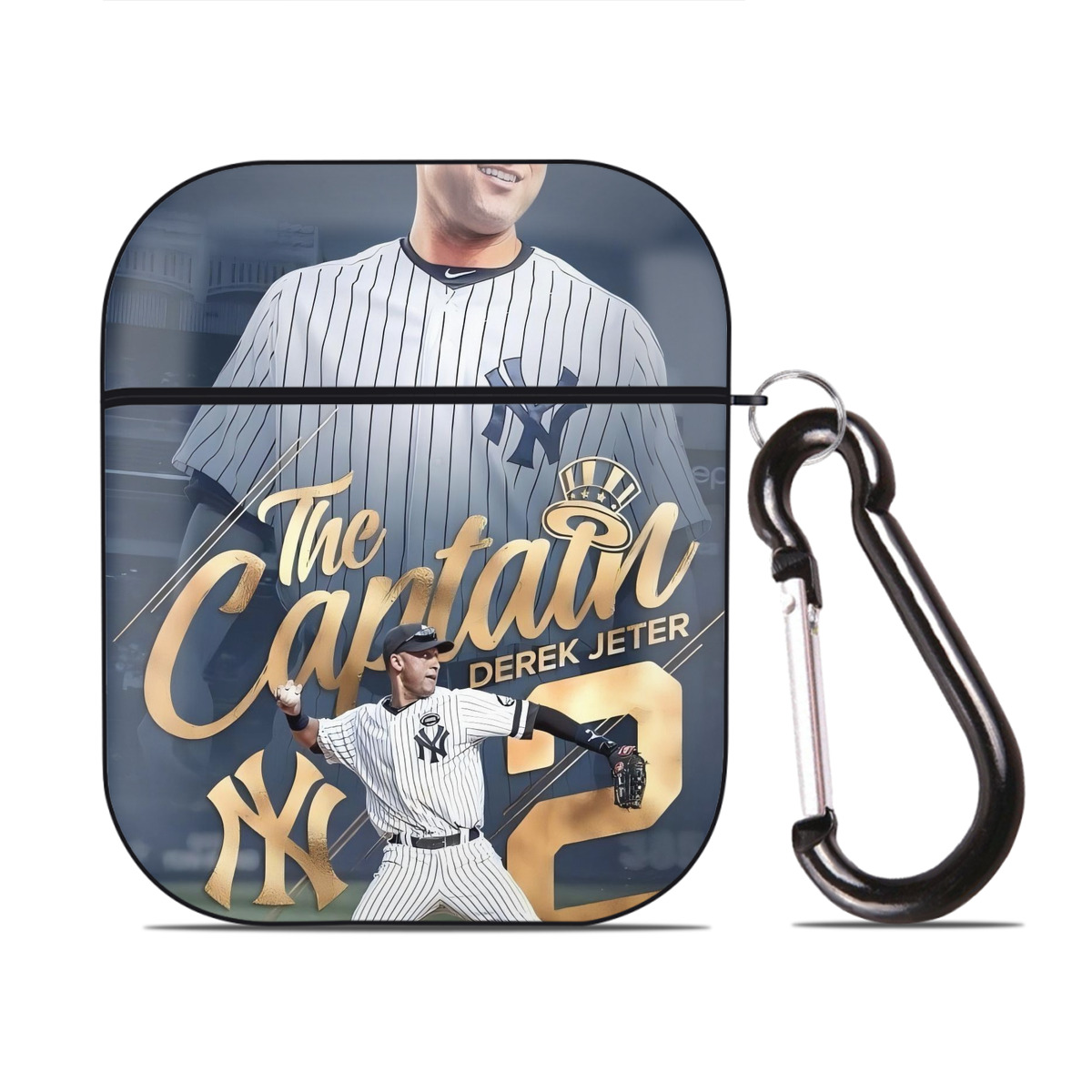 Derek Jeter 29 AirPods 2 Case Hard Shell Black, Flexible PC Material, Precise Cutouts, Full Protection, Anti-Fingerprint, Washable, Includes Keychain – Durable & Slim Design