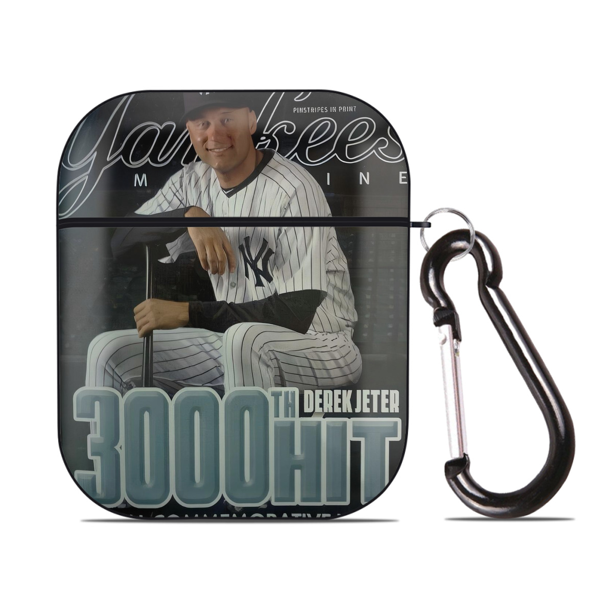 Derek Jeter 43 AirPods 2 Case Hard Shell Black, Flexible PC Material, Precise Cutouts, Full Protection, Anti-Fingerprint, Washable, Includes Keychain – Durable & Slim Design