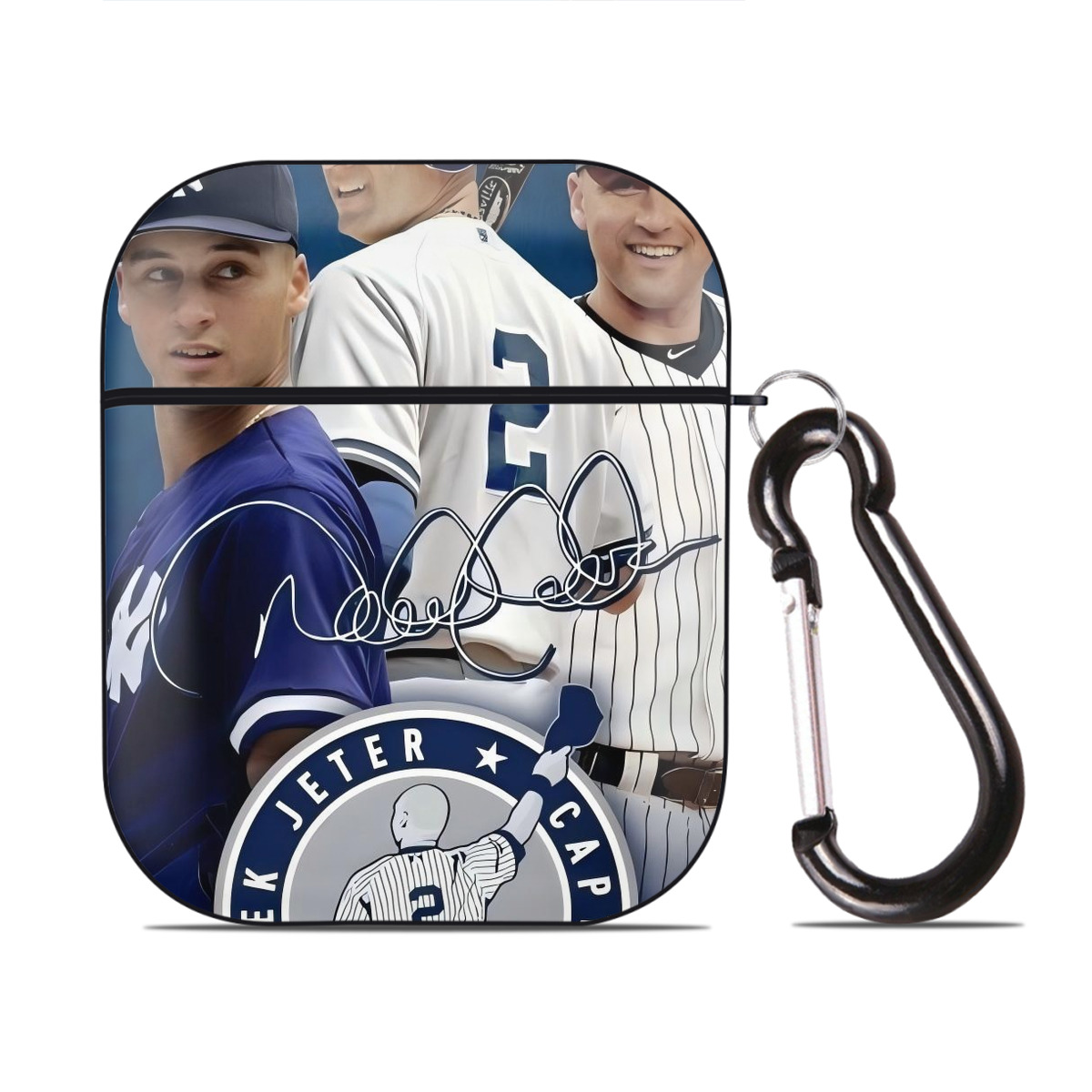 Derek Jeter 47 AirPods 2 Case Hard Shell Black, Flexible PC Material, Precise Cutouts, Full Protection, Anti-Fingerprint, Washable, Includes Keychain – Durable & Slim Design