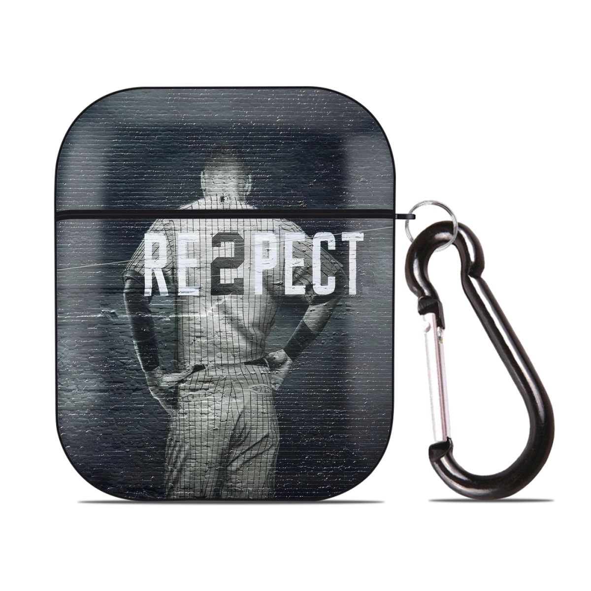 Derek Jeter 48 AirPods 2 Case Hard Shell Black, Flexible PC Material, Precise Cutouts, Full Protection, Anti-Fingerprint, Washable, Includes Keychain – Durable & Slim Design