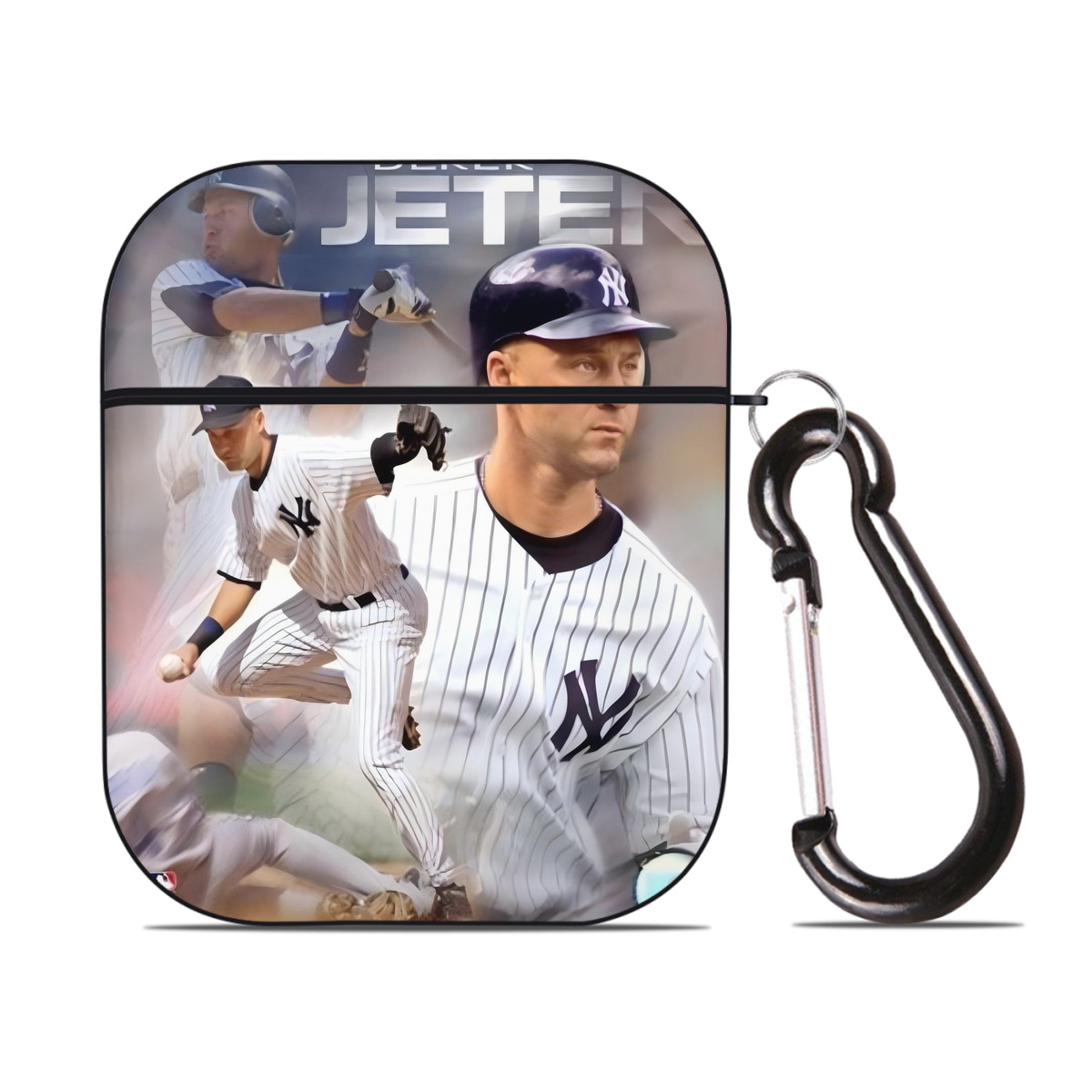 Derek Jeter 60 AirPods 2 Case Hard Shell Black, Flexible PC Material, Precise Cutouts, Full Protection, Anti-Fingerprint, Washable, Includes Keychain – Durable & Slim Design