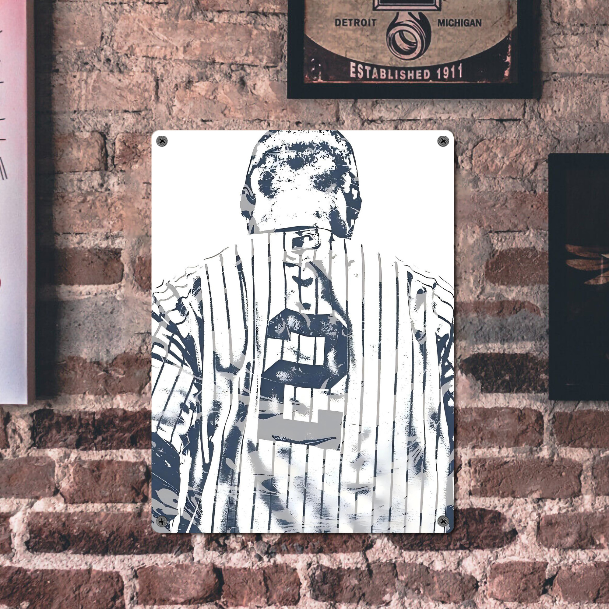 Derek Jeter 30 Vintage Metal Tin Sign 12x16inch – Retro Wall Art Decor For Home, Bar, Kitchen, Bedroom, Office – Durable Iron Sheet Poster, Easy To Hang, Full-Color Printing