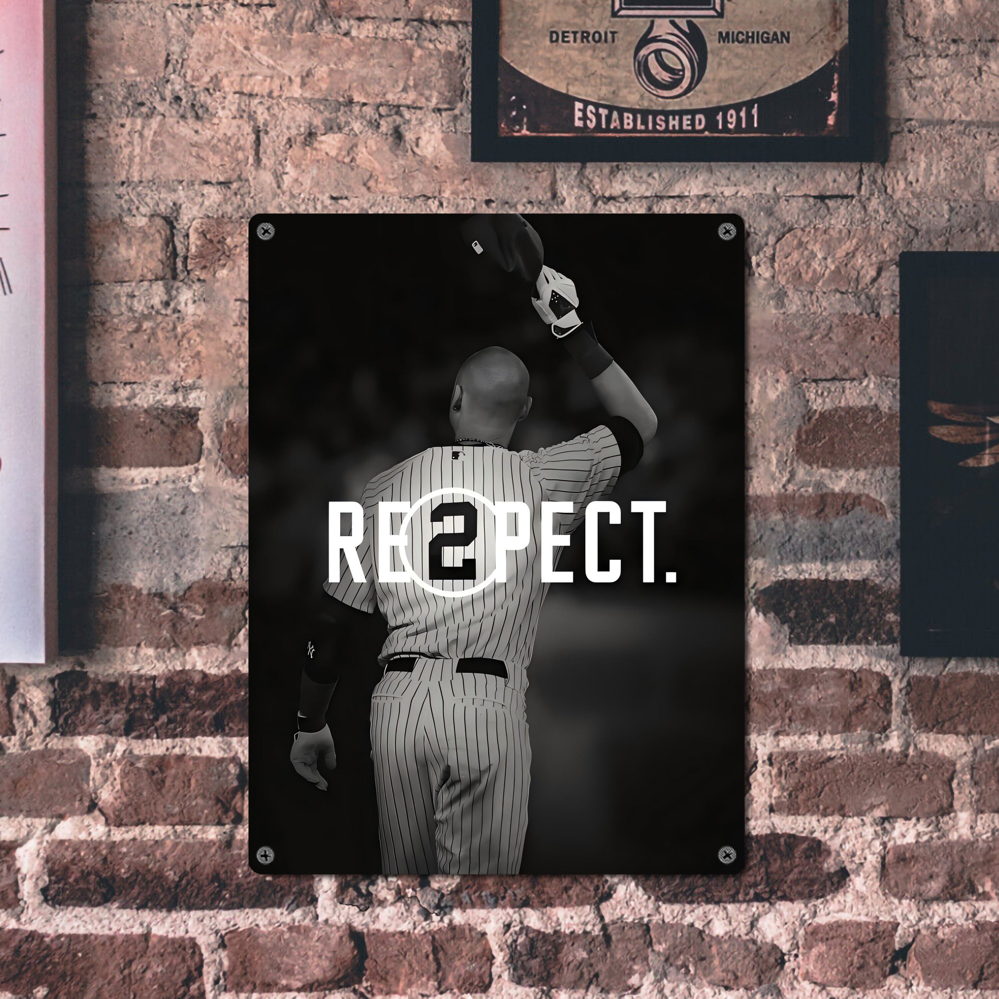 Derek Jeter 37 Vintage Metal Tin Sign 12x16inch – Retro Wall Art Decor For Home, Bar, Kitchen, Bedroom, Office – Durable Iron Sheet Poster, Easy To Hang, Full-Color Printing