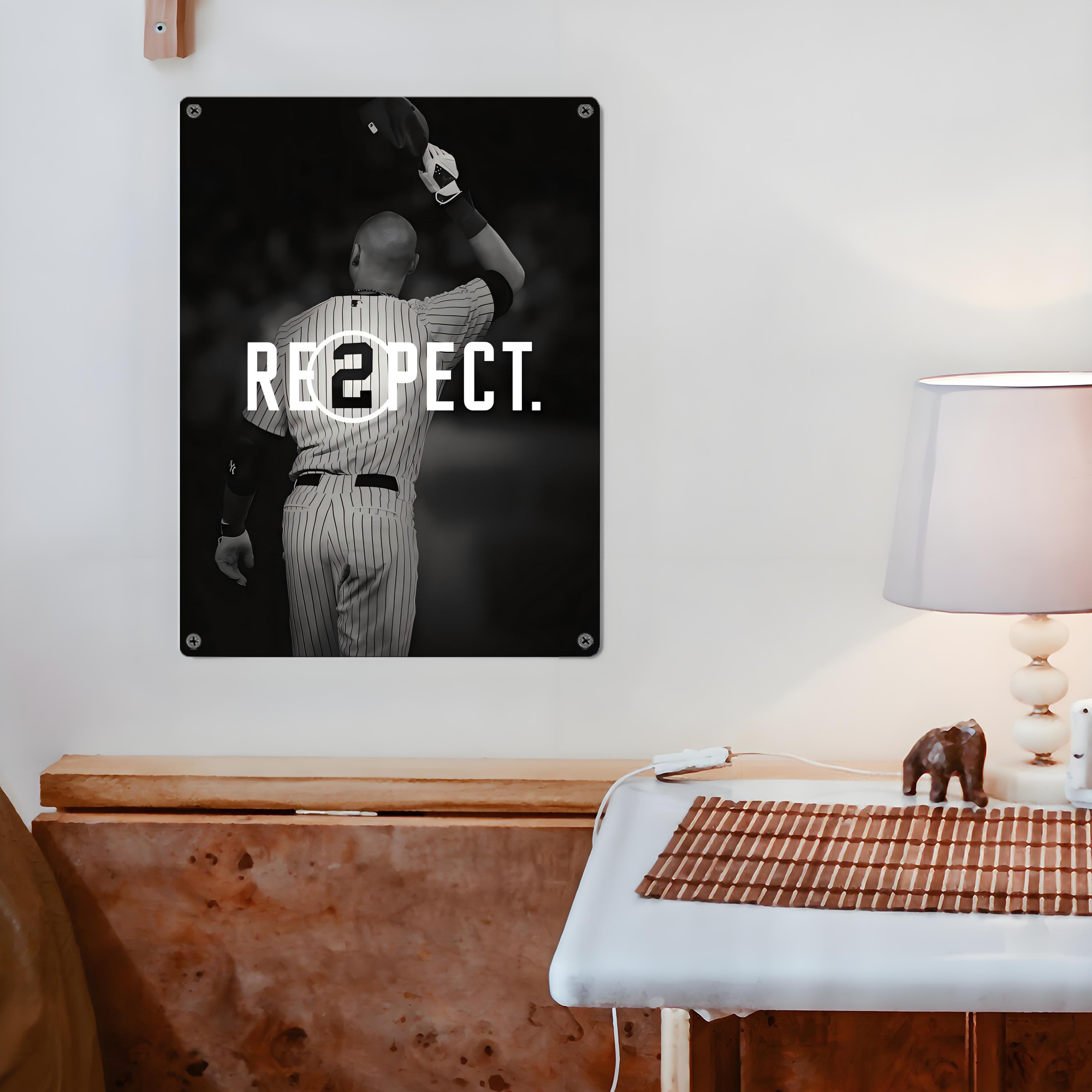 Derek Jeter 37 Vintage Metal Tin Sign 12x16inch – Retro Wall Art Decor For Home, Bar, Kitchen, Bedroom, Office – Durable Iron Sheet Poster, Easy To Hang, Full-Color Printing