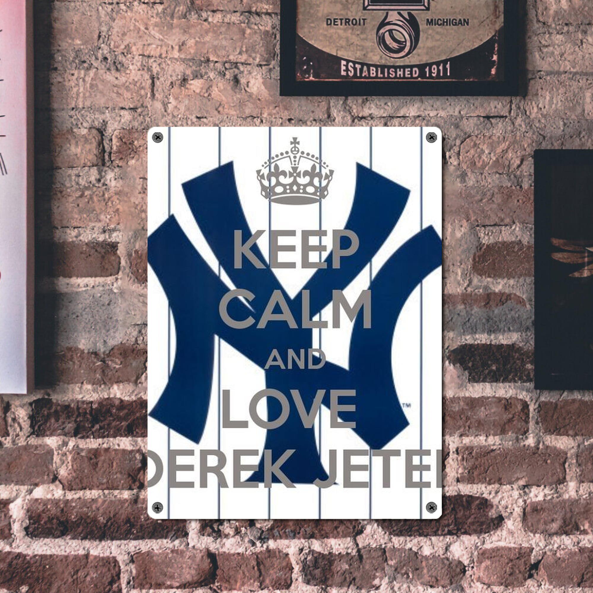 Derek Jeter 39 Vintage Metal Tin Sign 12x16inch – Retro Wall Art Decor For Home, Bar, Kitchen, Bedroom, Office – Durable Iron Sheet Poster, Easy To Hang, Full-Color Printing
