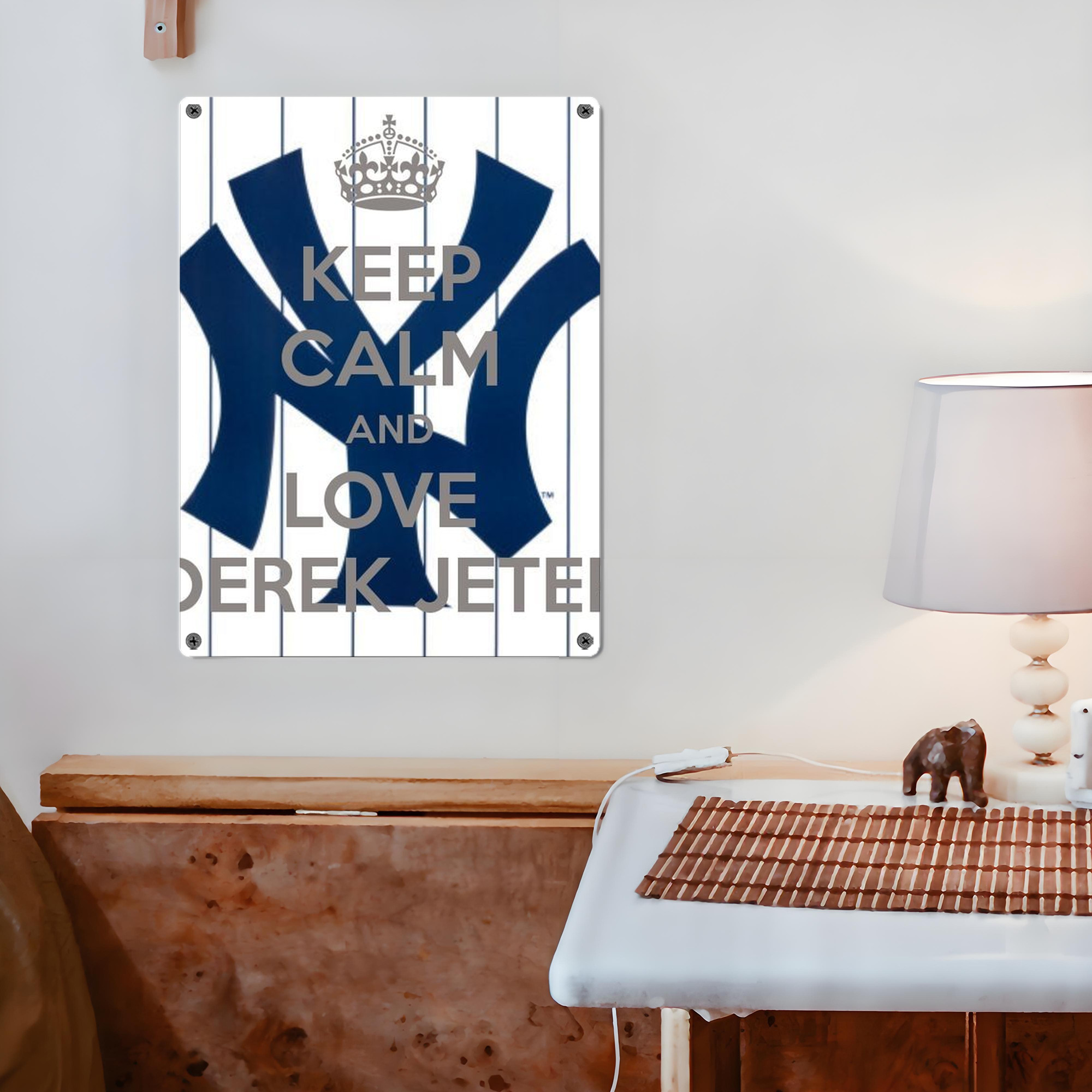 Derek Jeter 39 Vintage Metal Tin Sign 12x16inch – Retro Wall Art Decor For Home, Bar, Kitchen, Bedroom, Office – Durable Iron Sheet Poster, Easy To Hang, Full-Color Printing