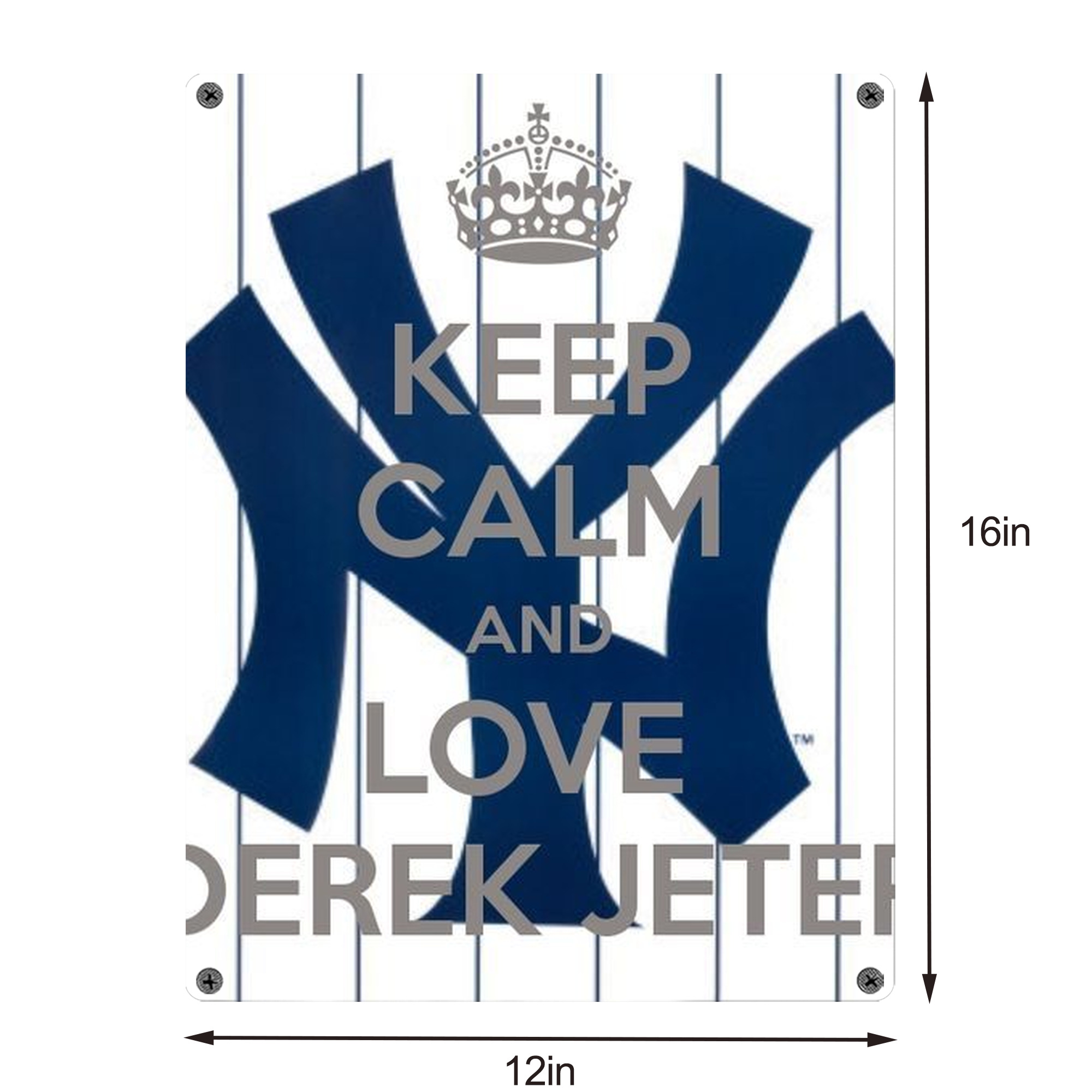 Derek Jeter 39 Vintage Metal Tin Sign 12x16inch – Retro Wall Art Decor For Home, Bar, Kitchen, Bedroom, Office – Durable Iron Sheet Poster, Easy To Hang, Full-Color Printing