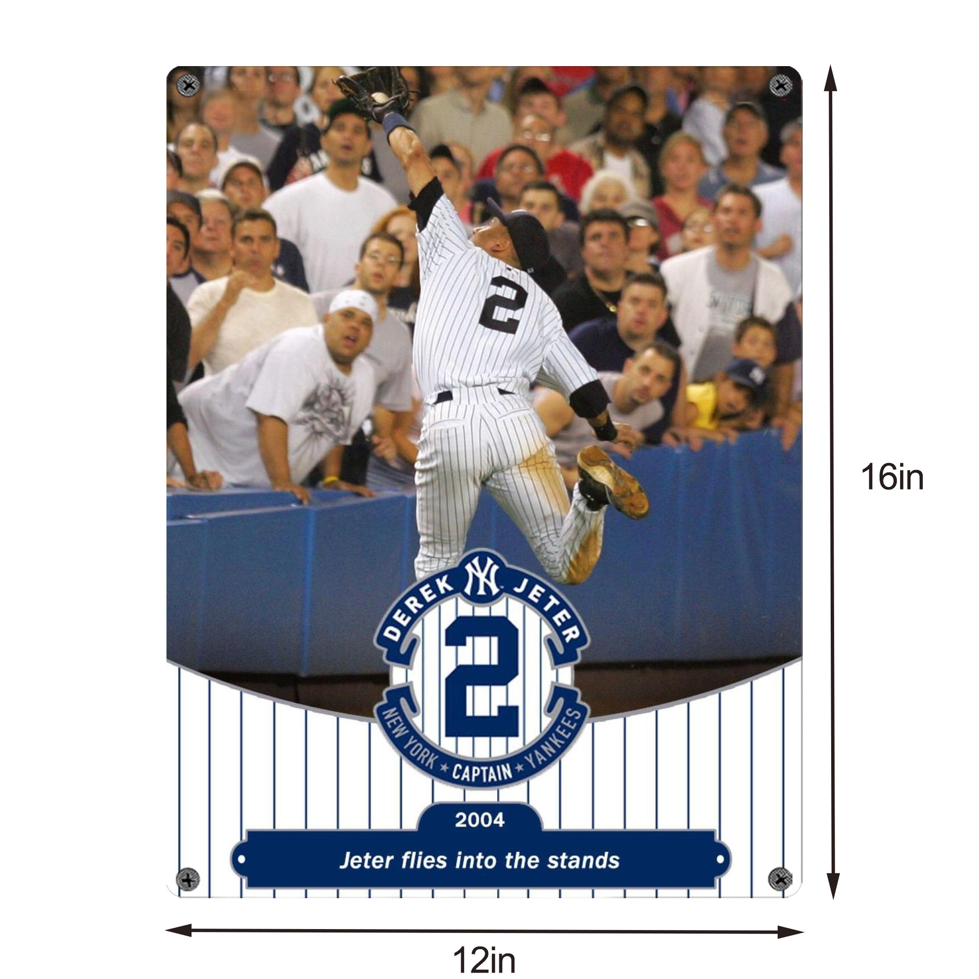 Derek Jeter 94 Vintage Metal Tin Sign 12x16inch – Retro Wall Art Decor For Home, Bar, Kitchen, Bedroom, Office – Durable Iron Sheet Poster, Easy To Hang, Full-Color Printing
