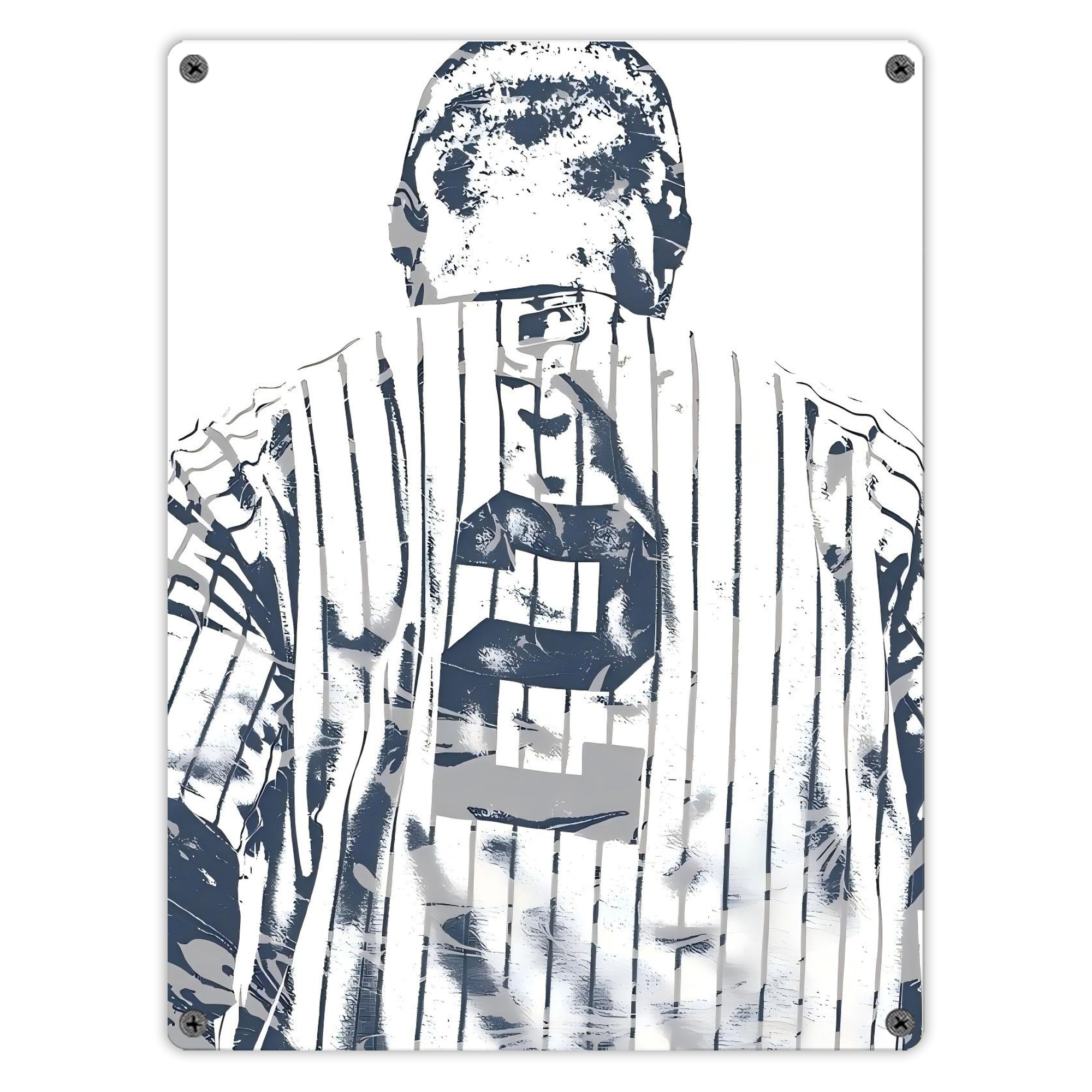 Derek Jeter 30 Vintage Metal Tin Sign 12x16inch – Retro Wall Art Decor For Home, Bar, Kitchen, Bedroom, Office – Durable Iron Sheet Poster, Easy To Hang, Full-Color Printing