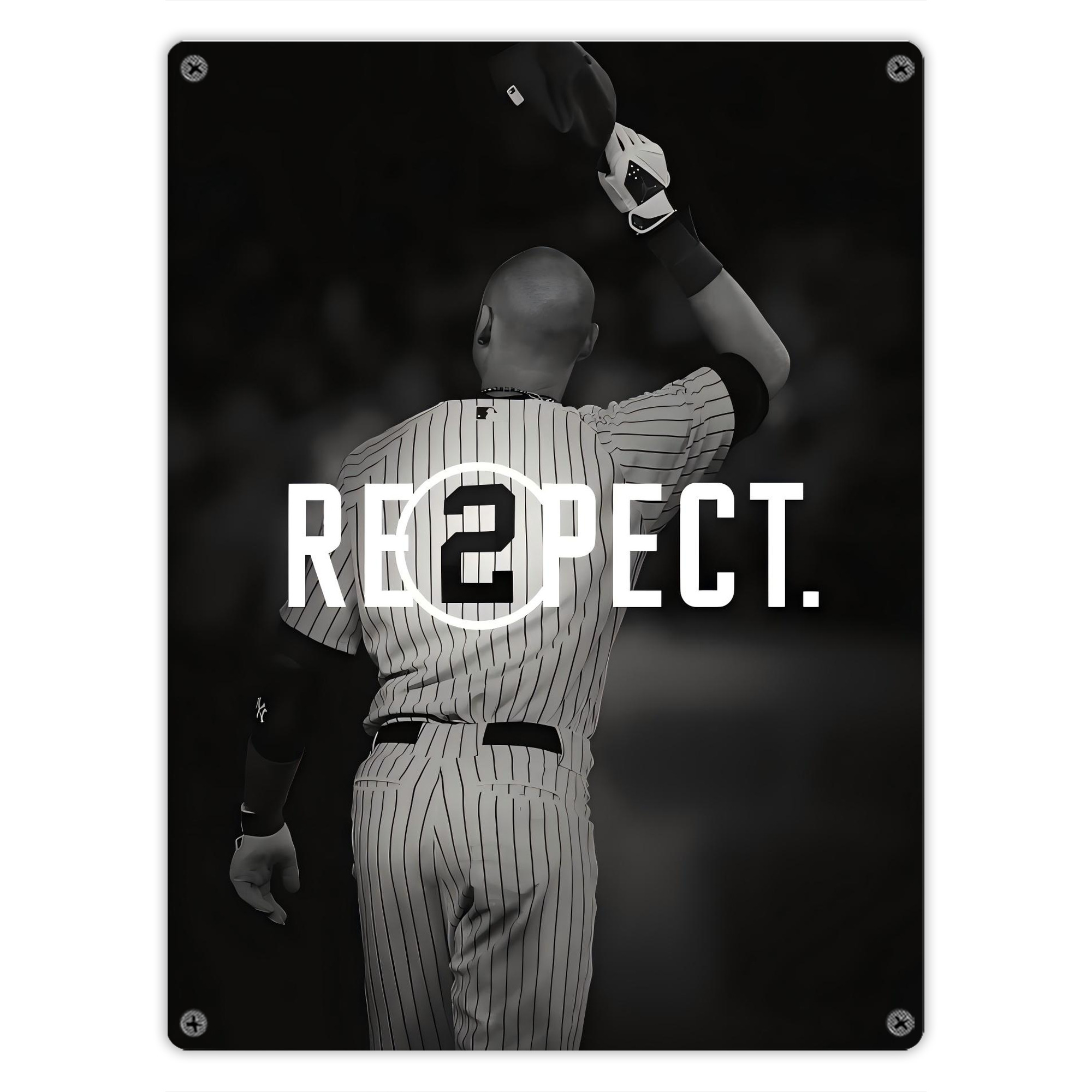 Derek Jeter 37 Vintage Metal Tin Sign 12x16inch – Retro Wall Art Decor For Home, Bar, Kitchen, Bedroom, Office – Durable Iron Sheet Poster, Easy To Hang, Full-Color Printing