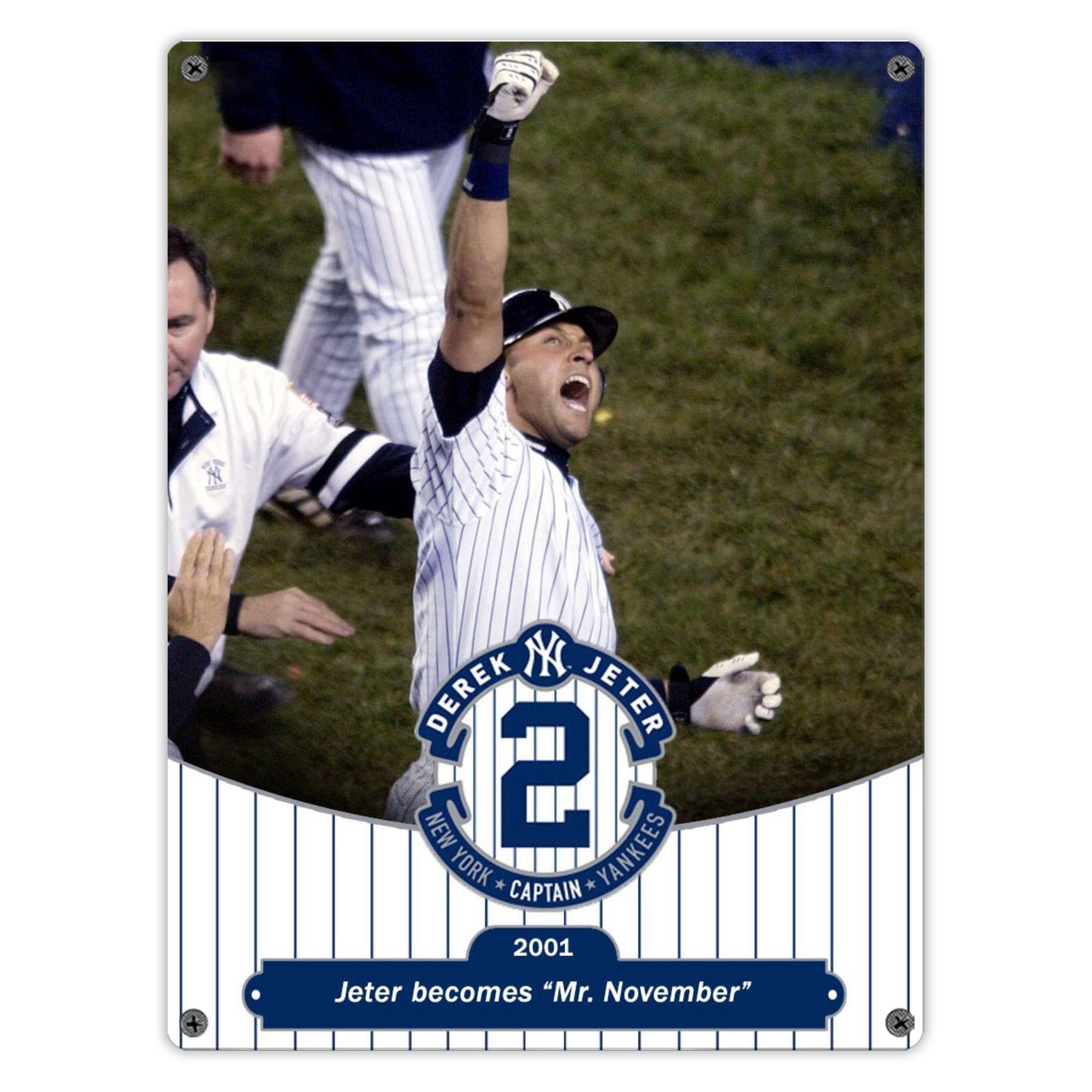 Derek Jeter 87 Vintage Metal Tin Sign 12x16inch – Retro Wall Art Decor For Home, Bar, Kitchen, Bedroom, Office – Durable Iron Sheet Poster, Easy To Hang, Full-Color Printing