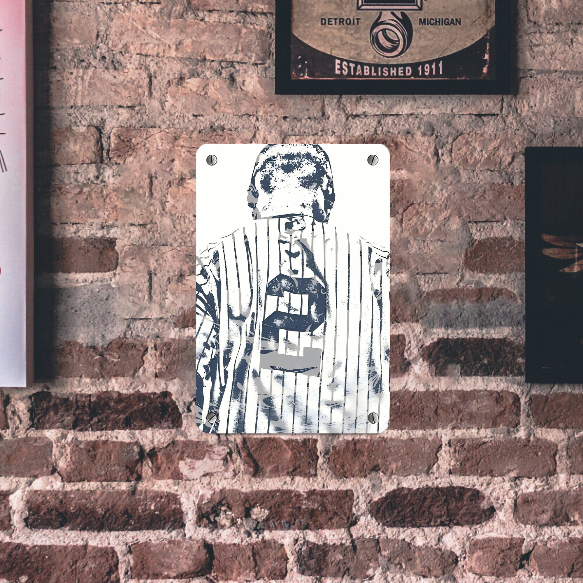 Derek Jeter 30 Metal Tin Sign 8x12inch - High-Quality Full-Print Decorative Wall Art, Durable Rust-Resistant Metal Plaque For Living Room, Bedroom, Kitchen, Office, Bar Décor