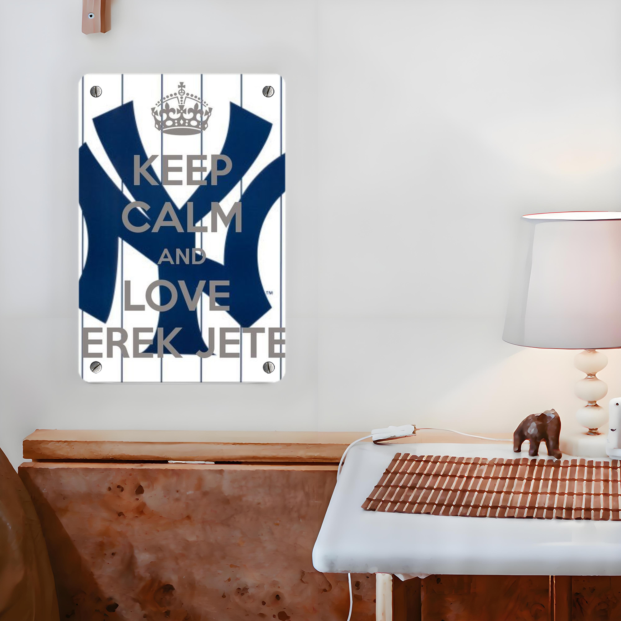 Derek Jeter 39 Metal Tin Sign 8x12inch - High-Quality Full-Print Decorative Wall Art, Durable Rust-Resistant Metal Plaque For Living Room, Bedroom, Kitchen, Office, Bar Décor