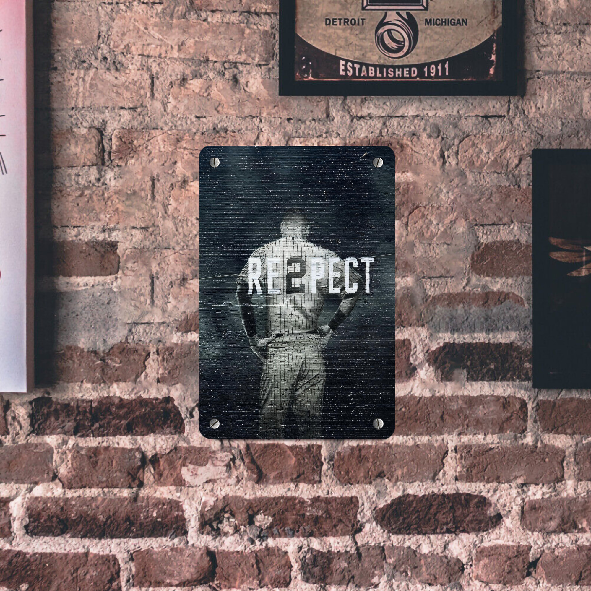 Derek Jeter 48 Metal Tin Sign 8x12inch - High-Quality Full-Print Decorative Wall Art, Durable Rust-Resistant Metal Plaque For Living Room, Bedroom, Kitchen, Office, Bar Décor