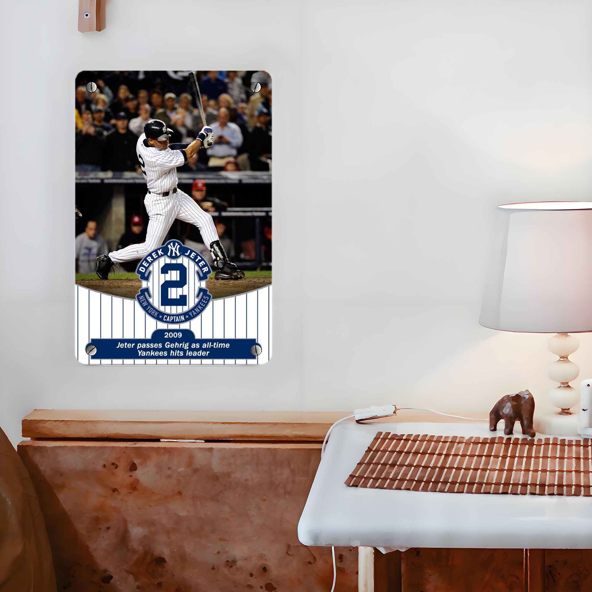 Derek Jeter 88 Metal Tin Sign 8x12inch - High-Quality Full-Print Decorative Wall Art, Durable Rust-Resistant Metal Plaque For Living Room, Bedroom, Kitchen, Office, Bar Décor