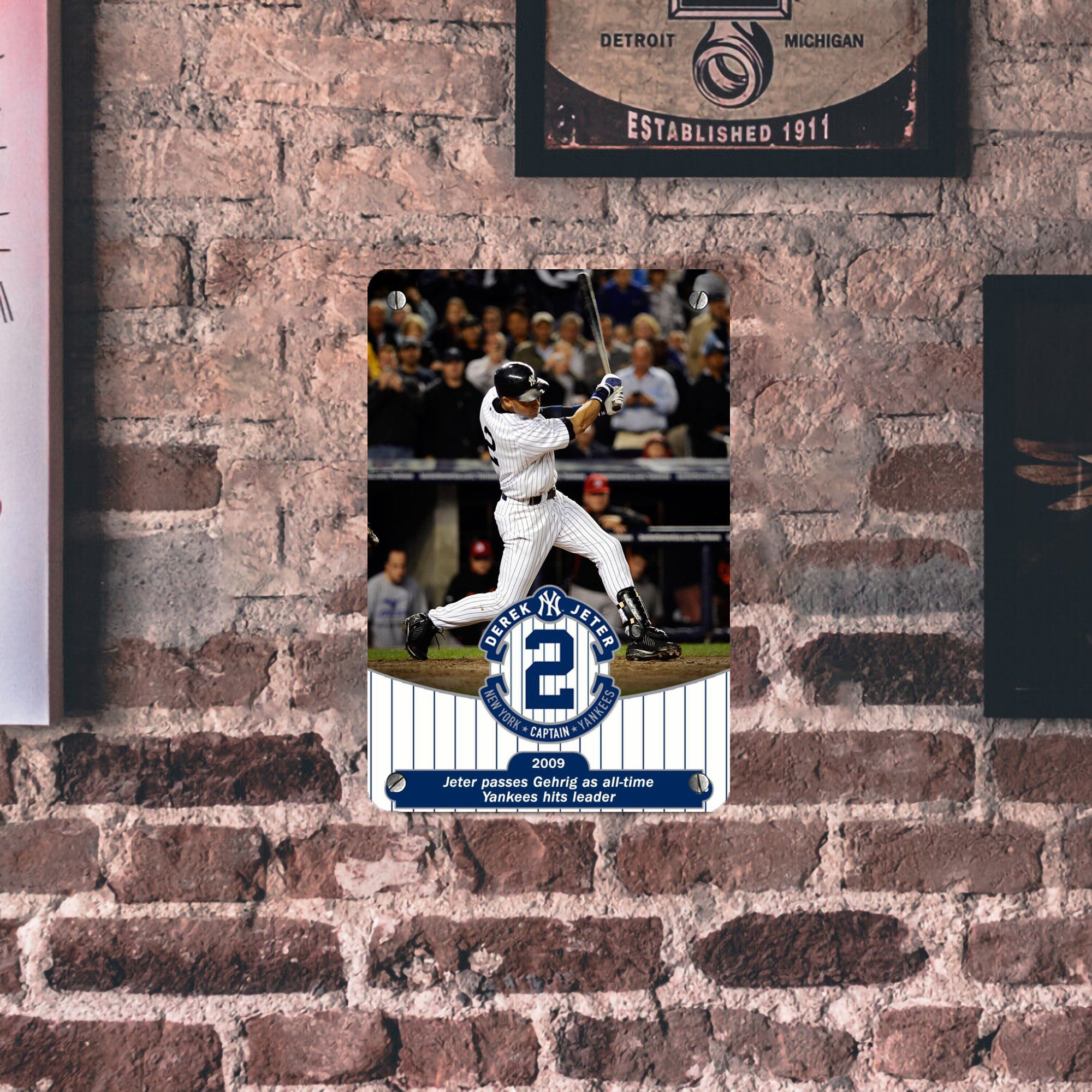 Derek Jeter 88 Metal Tin Sign 8x12inch - High-Quality Full-Print Decorative Wall Art, Durable Rust-Resistant Metal Plaque For Living Room, Bedroom, Kitchen, Office, Bar Décor