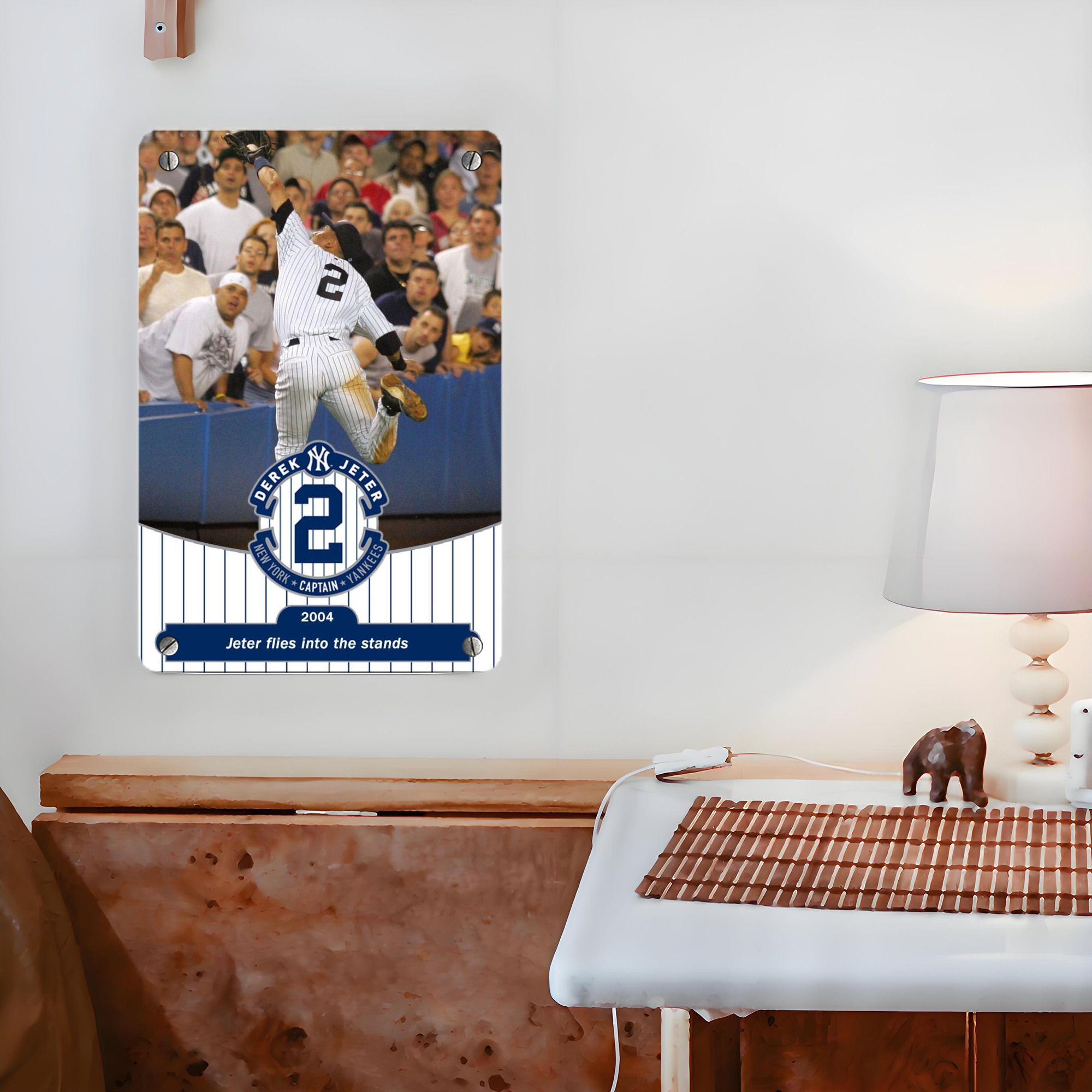 Derek Jeter 94 Metal Tin Sign 8x12inch - High-Quality Full-Print Decorative Wall Art, Durable Rust-Resistant Metal Plaque For Living Room, Bedroom, Kitchen, Office, Bar Décor