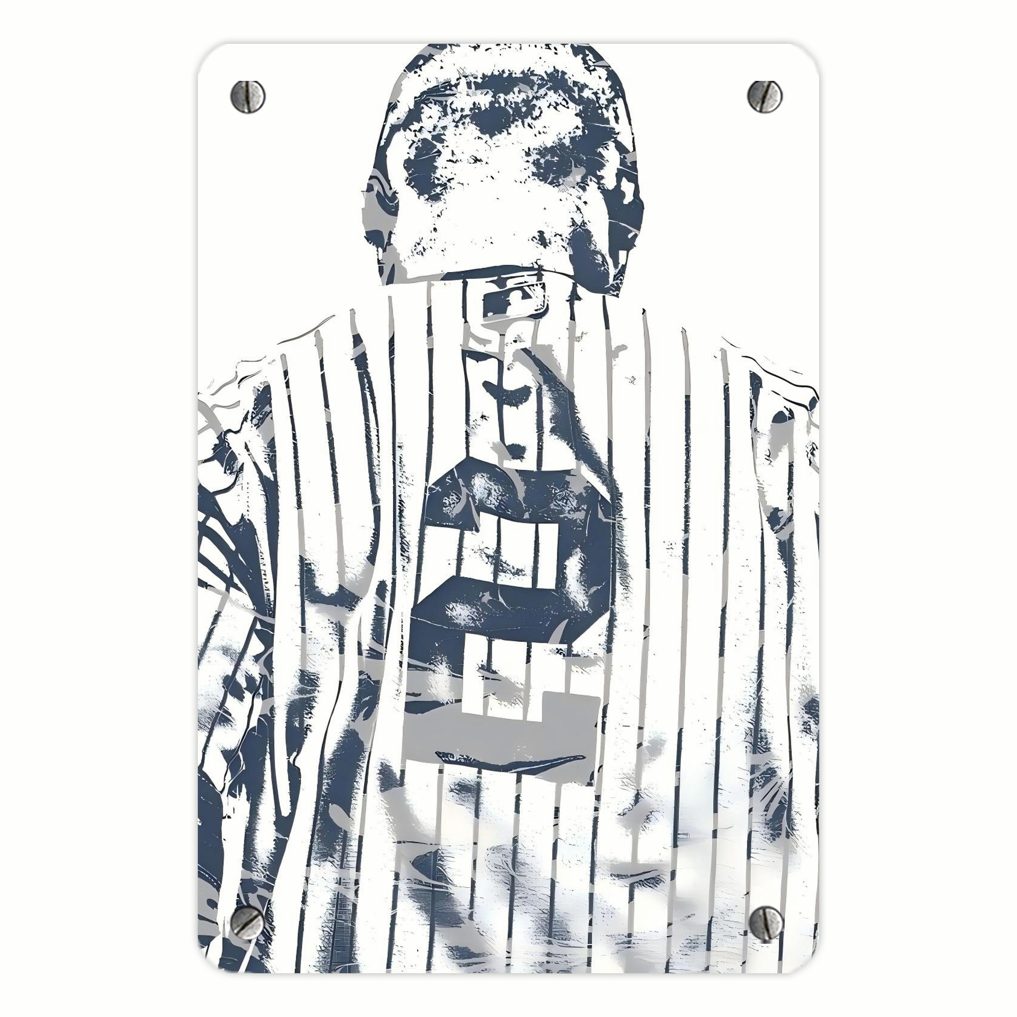 Derek Jeter 30 Metal Tin Sign 8x12inch - High-Quality Full-Print Decorative Wall Art, Durable Rust-Resistant Metal Plaque For Living Room, Bedroom, Kitchen, Office, Bar Décor