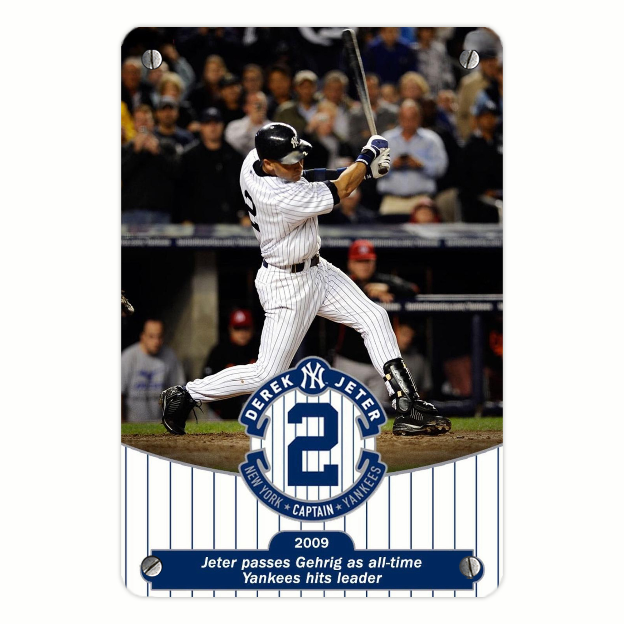 Derek Jeter 88 Metal Tin Sign 8x12inch - High-Quality Full-Print Decorative Wall Art, Durable Rust-Resistant Metal Plaque For Living Room, Bedroom, Kitchen, Office, Bar Décor