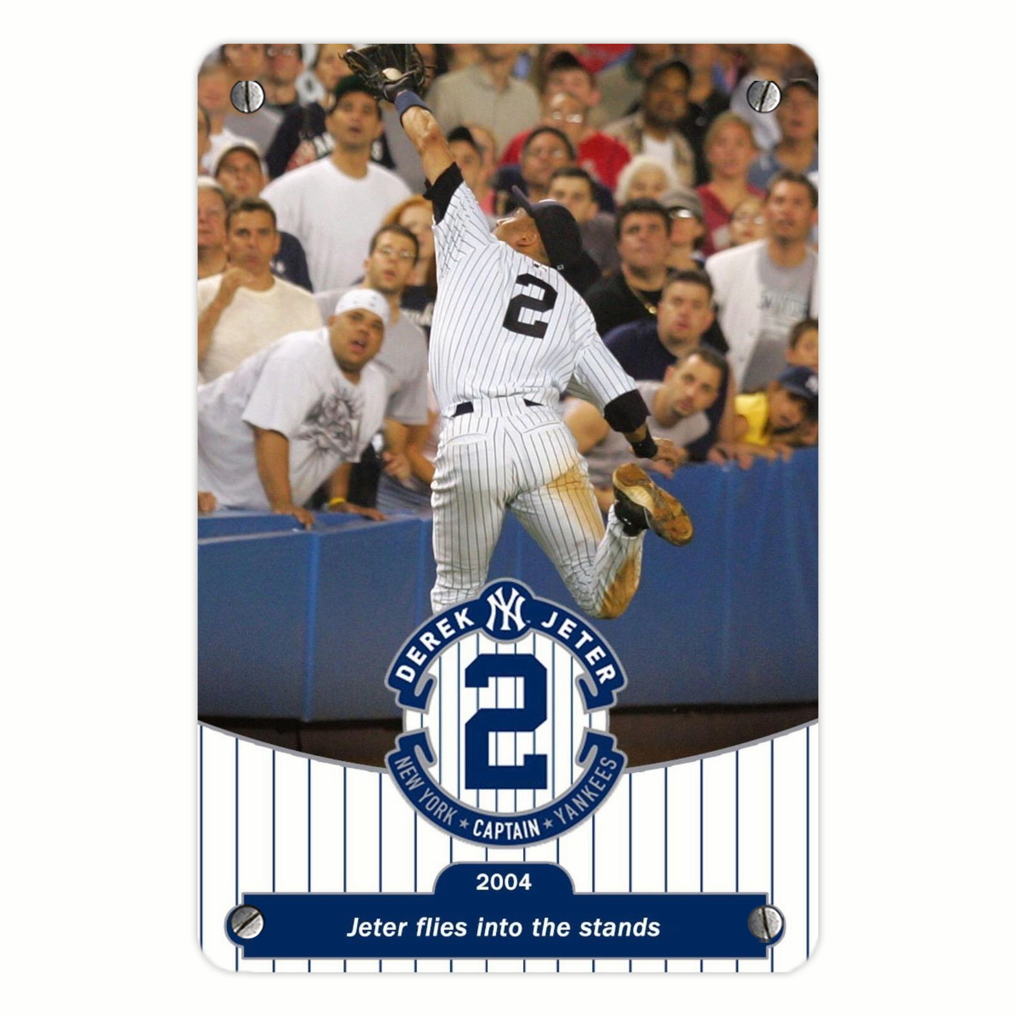 Derek Jeter 94 Metal Tin Sign 8x12inch - High-Quality Full-Print Decorative Wall Art, Durable Rust-Resistant Metal Plaque For Living Room, Bedroom, Kitchen, Office, Bar Décor