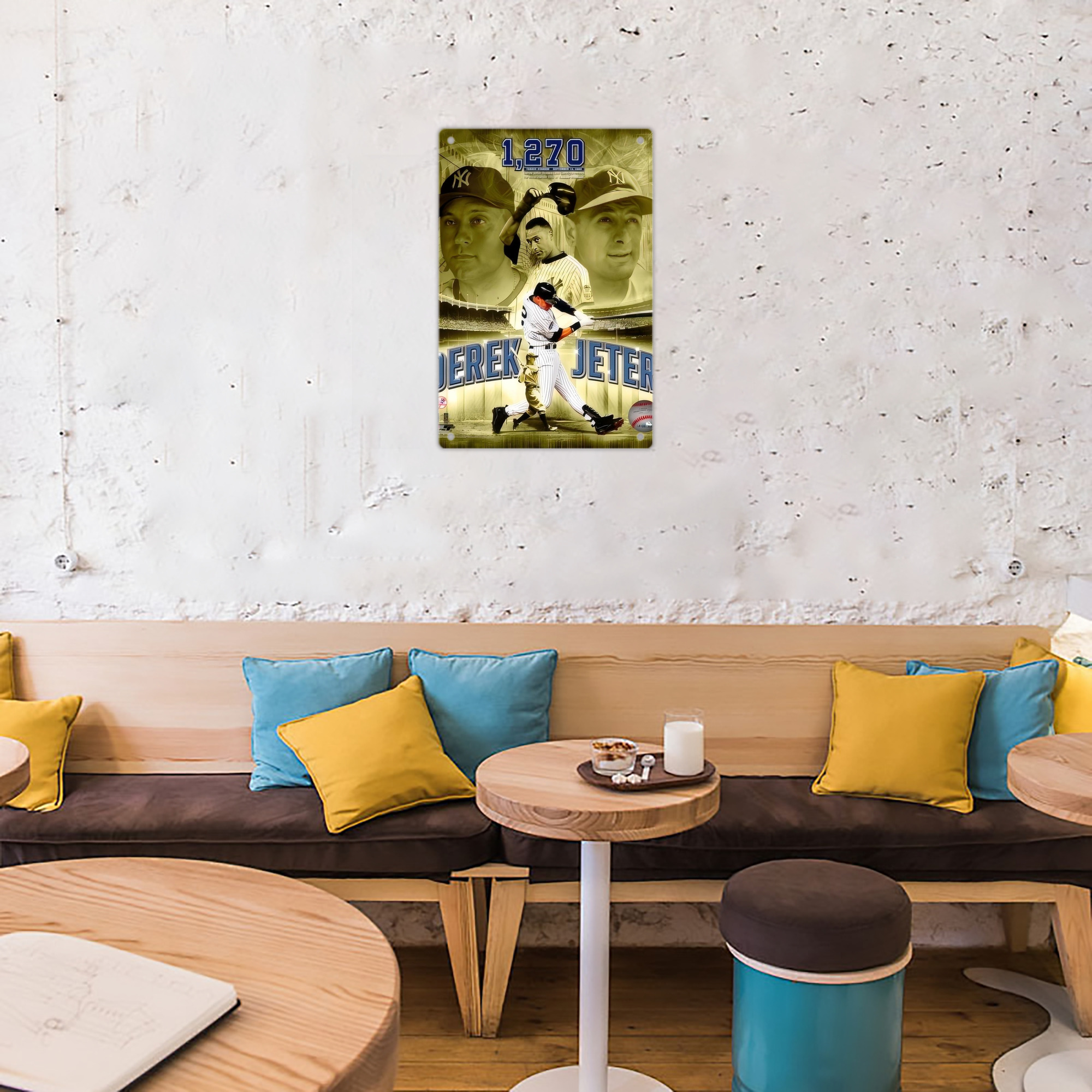 Derek Jeter 23 8x12inch Vertical Aluminum Sign - Durable Fade-Resistant Indoor/Outdoor Safety & Information Plaque For Office, Hotel, Restaurant, Bar, Public Spaces