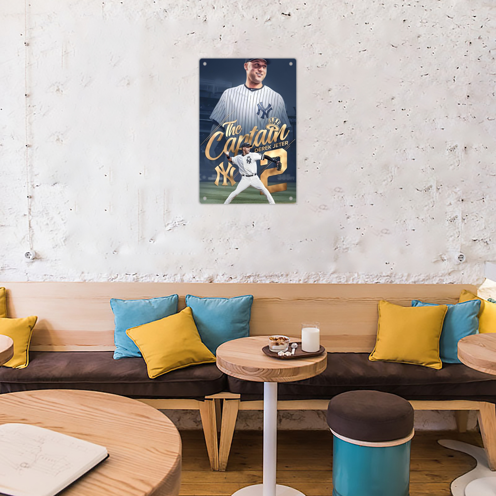 Derek Jeter 29 8x12inch Vertical Aluminum Sign - Durable Fade-Resistant Indoor/Outdoor Safety & Information Plaque For Office, Hotel, Restaurant, Bar, Public Spaces