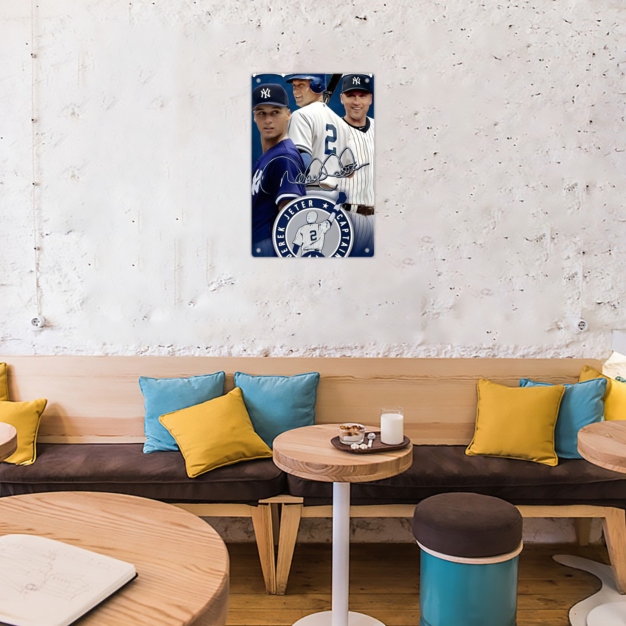 Derek Jeter 47 8x12inch Vertical Aluminum Sign - Durable Fade-Resistant Indoor/Outdoor Safety & Information Plaque For Office, Hotel, Restaurant, Bar, Public Spaces