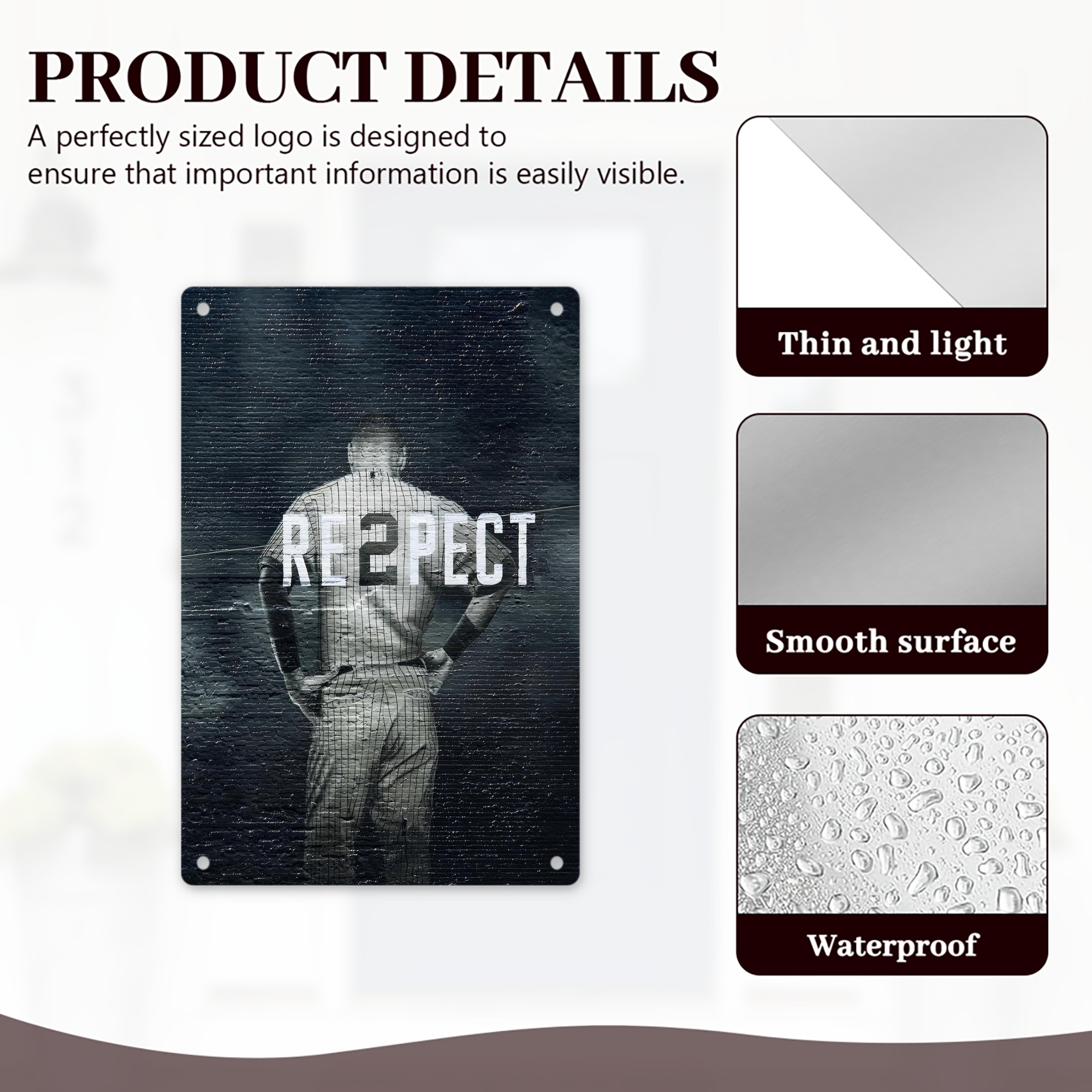 Derek Jeter 48 8x12inch Vertical Aluminum Sign - Durable Fade-Resistant Indoor/Outdoor Safety & Information Plaque For Office, Hotel, Restaurant, Bar, Public Spaces