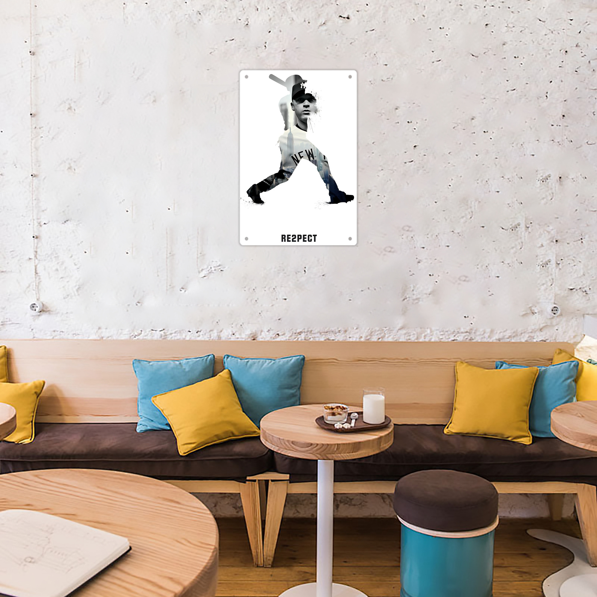 Derek Jeter 54 8x12inch Vertical Aluminum Sign - Durable Fade-Resistant Indoor/Outdoor Safety & Information Plaque For Office, Hotel, Restaurant, Bar, Public Spaces