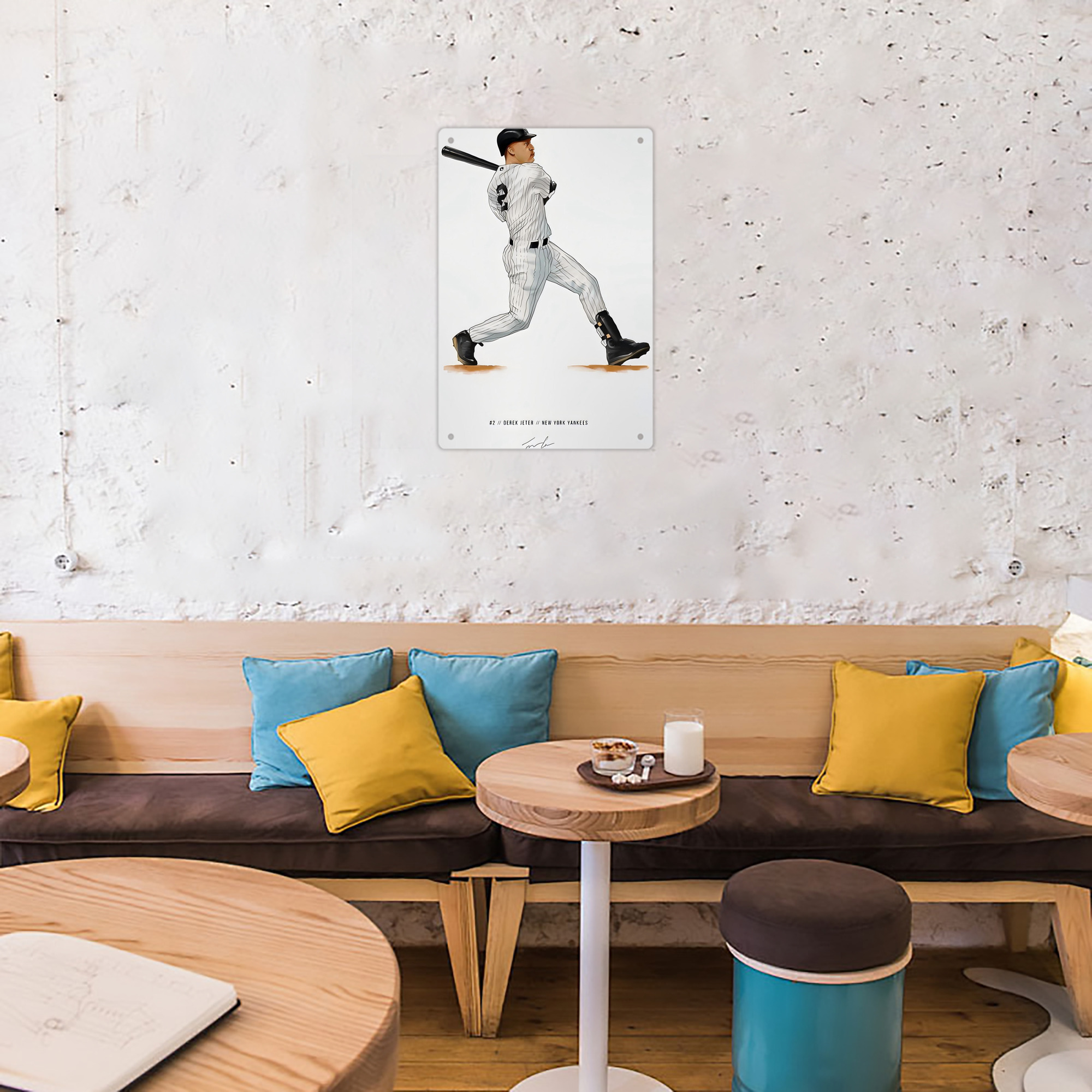 Derek Jeter 64 8x12inch Vertical Aluminum Sign - Durable Fade-Resistant Indoor/Outdoor Safety & Information Plaque For Office, Hotel, Restaurant, Bar, Public Spaces