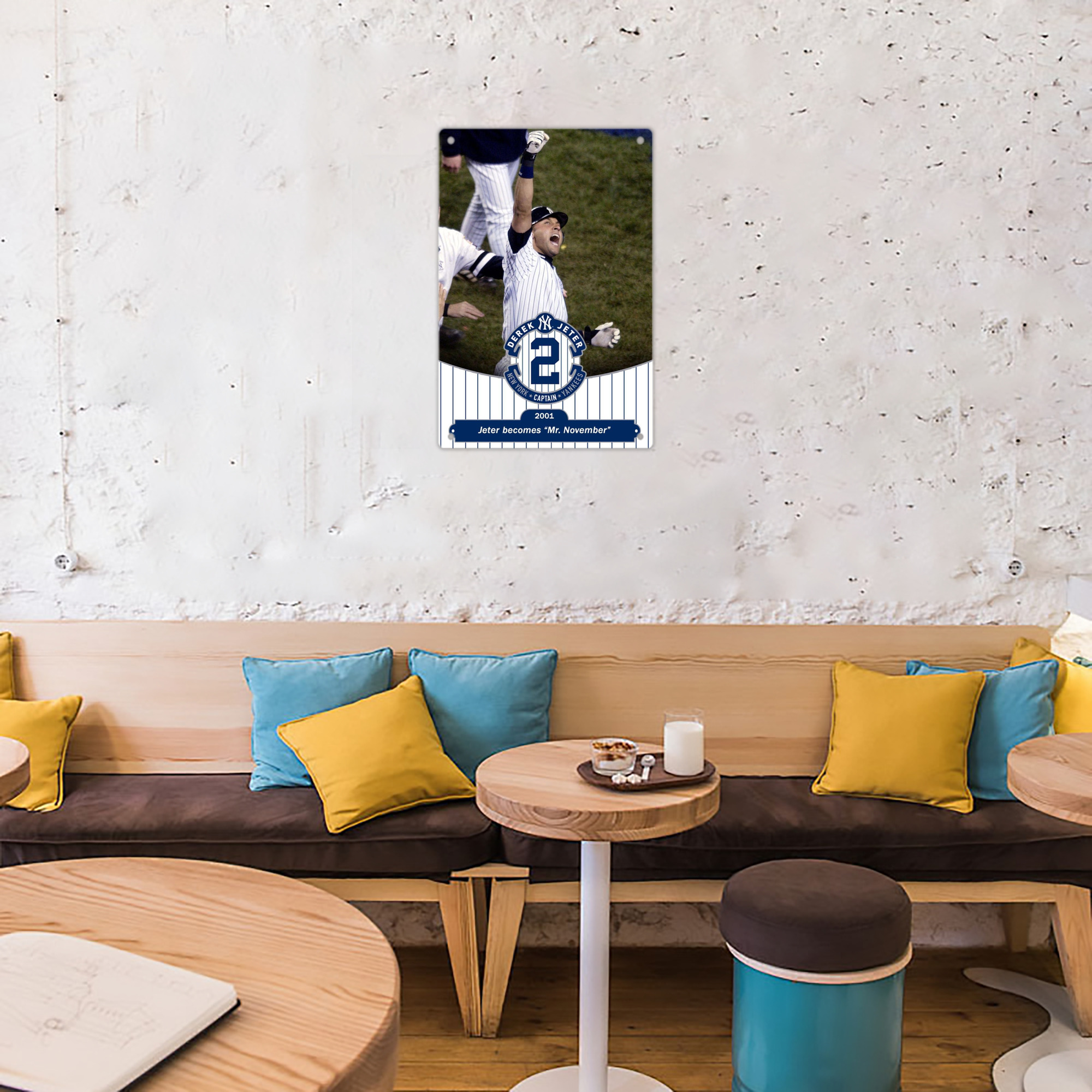 Derek Jeter 87 8x12inch Vertical Aluminum Sign - Durable Fade-Resistant Indoor/Outdoor Safety & Information Plaque For Office, Hotel, Restaurant, Bar, Public Spaces