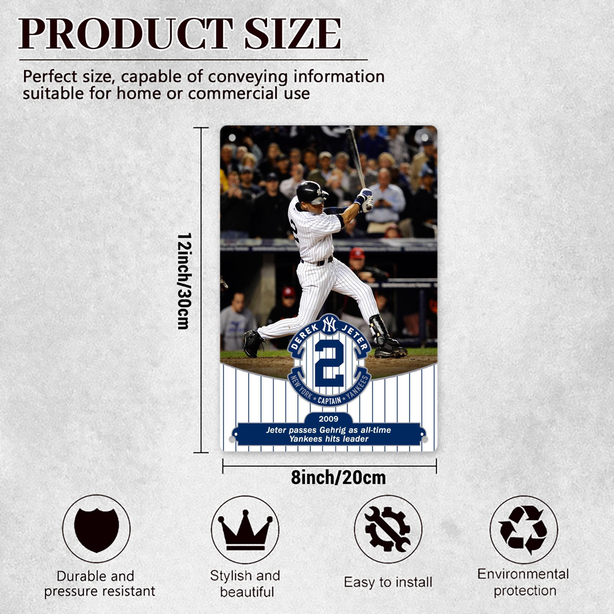Derek Jeter 88 8x12inch Vertical Aluminum Sign - Durable Fade-Resistant Indoor/Outdoor Safety & Information Plaque For Office, Hotel, Restaurant, Bar, Public Spaces