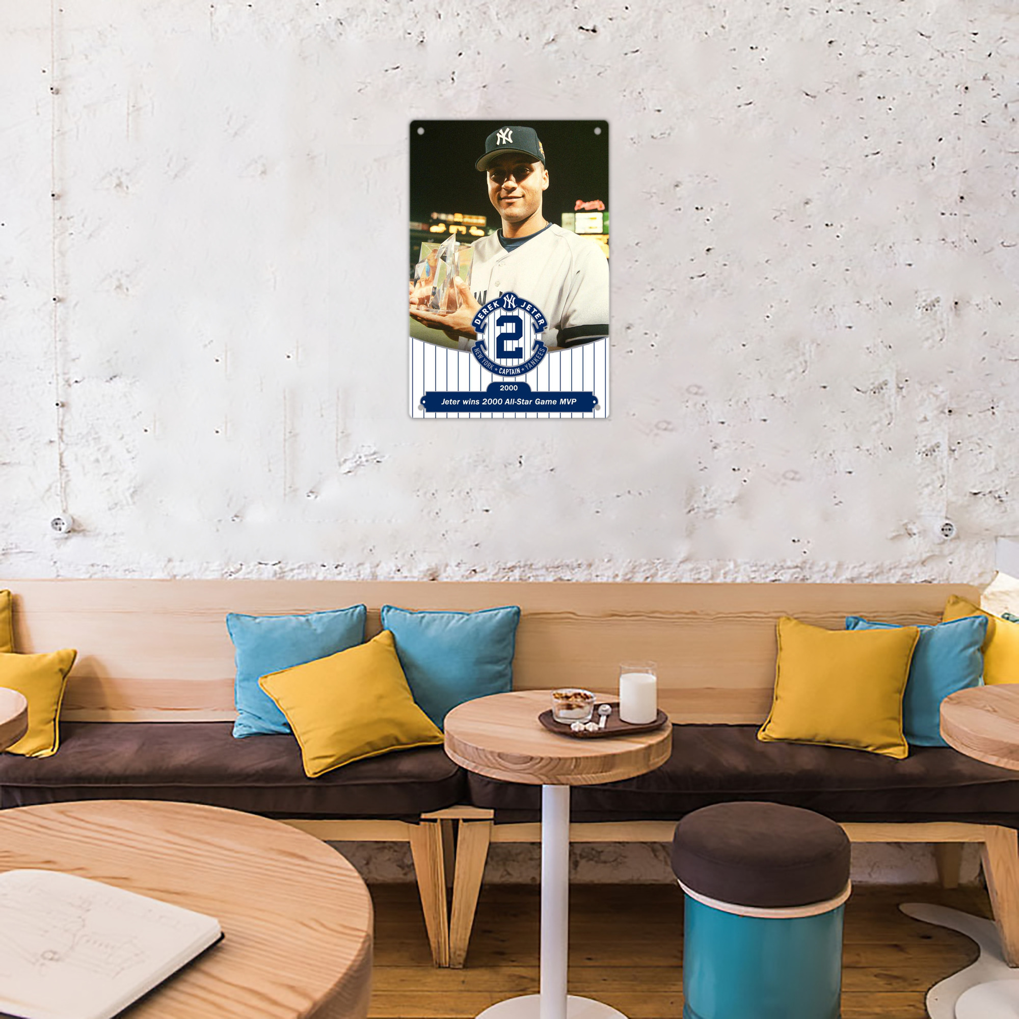 Derek Jeter 93 8x12inch Vertical Aluminum Sign - Durable Fade-Resistant Indoor/Outdoor Safety & Information Plaque For Office, Hotel, Restaurant, Bar, Public Spaces