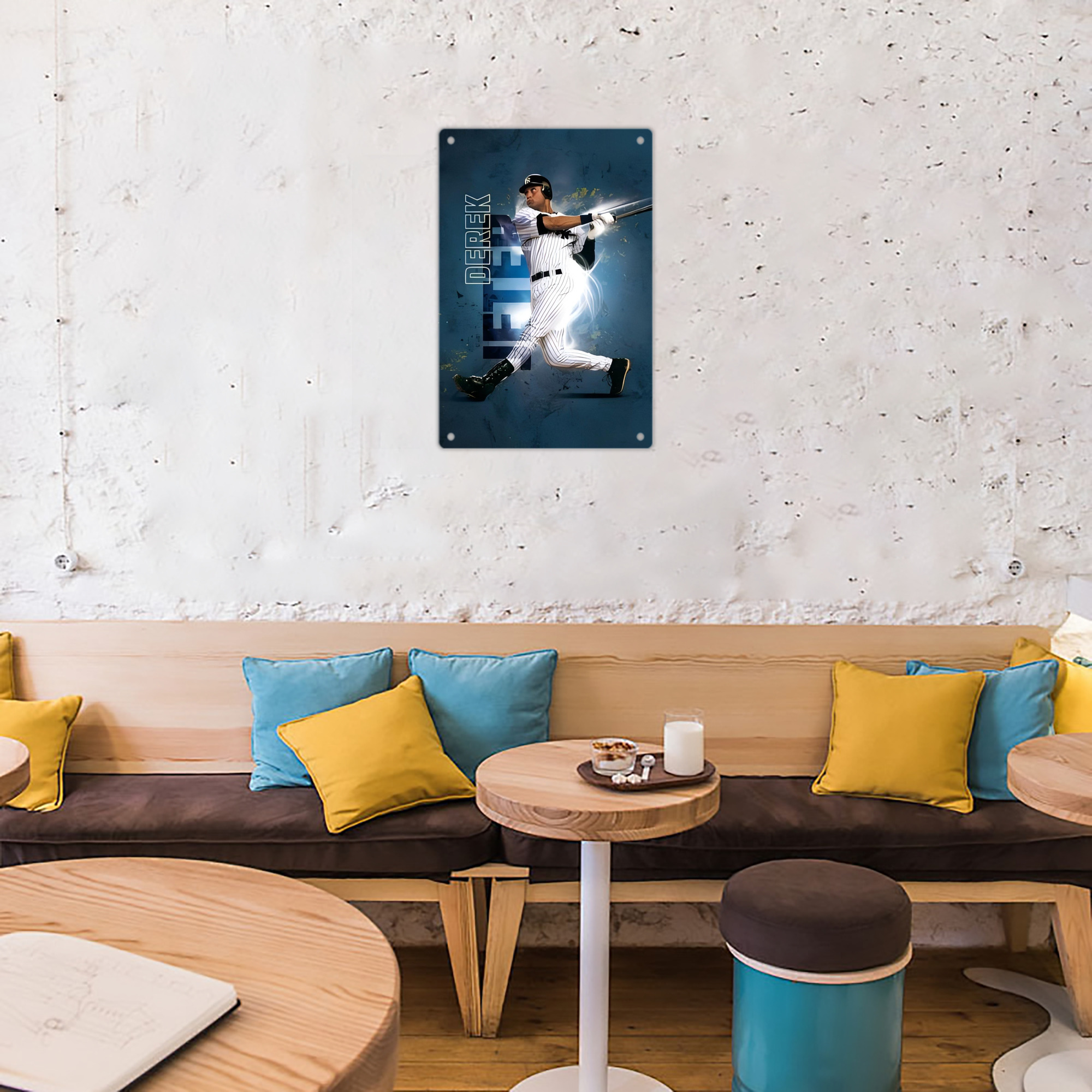 Derek Jeter 99 8x12inch Vertical Aluminum Sign - Durable Fade-Resistant Indoor/Outdoor Safety & Information Plaque For Office, Hotel, Restaurant, Bar, Public Spaces