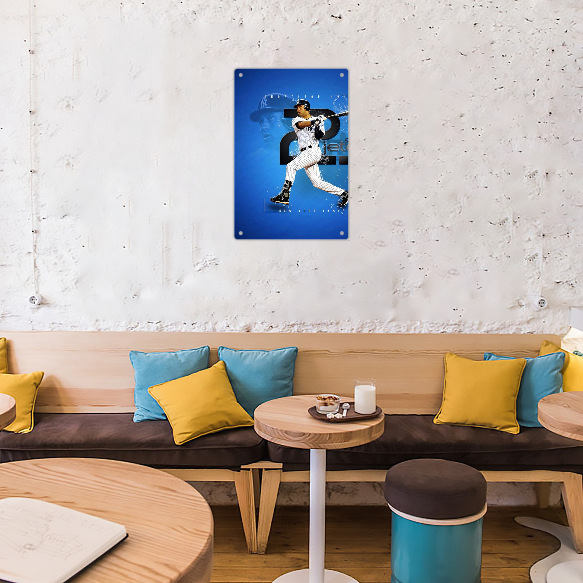 Derek Jeter 107 8x12inch Vertical Aluminum Sign - Durable Fade-Resistant Indoor/Outdoor Safety & Information Plaque For Office, Hotel, Restaurant, Bar, Public Spaces