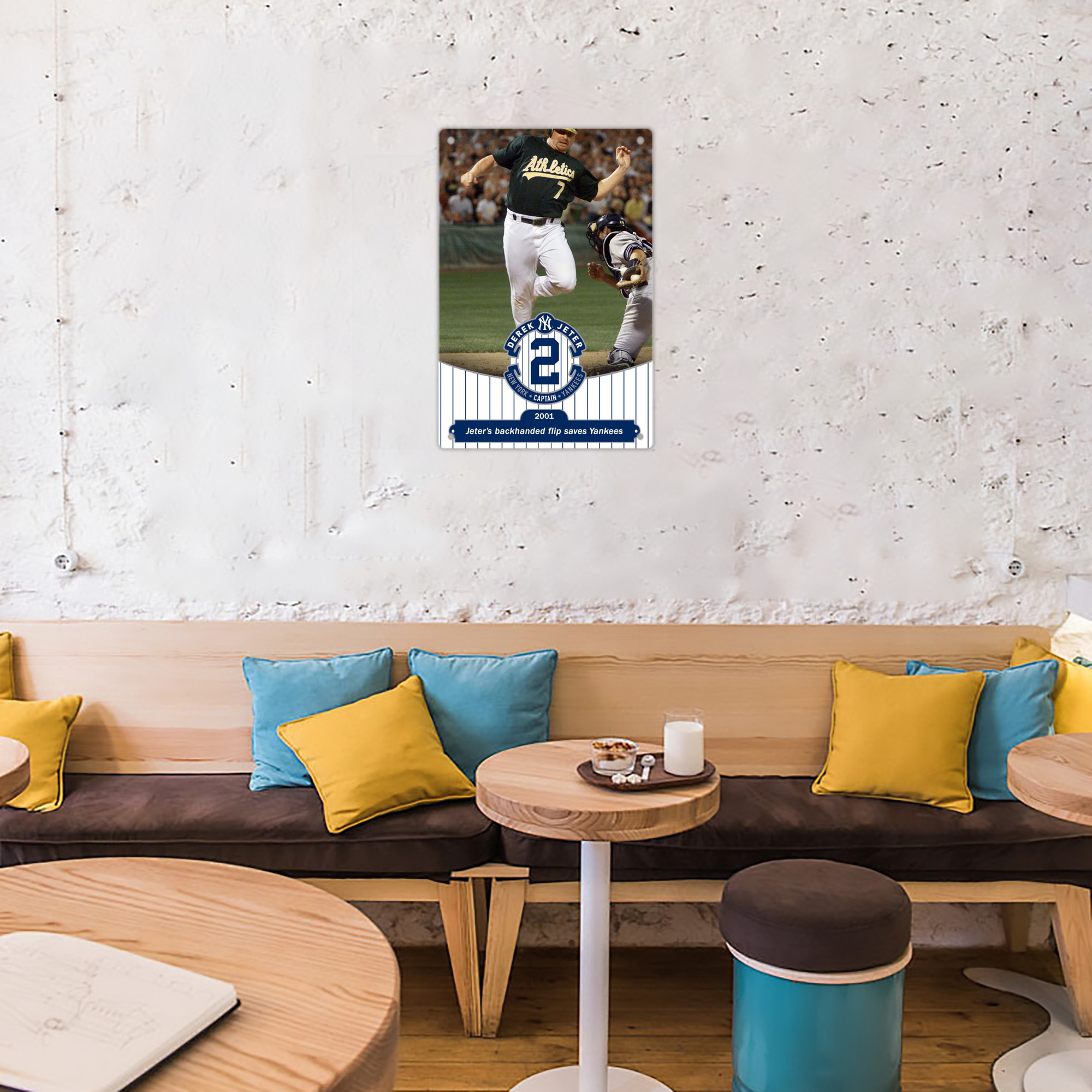 Derek Jeter 111 8x12inch Vertical Aluminum Sign - Durable Fade-Resistant Indoor/Outdoor Safety & Information Plaque For Office, Hotel, Restaurant, Bar, Public Spaces