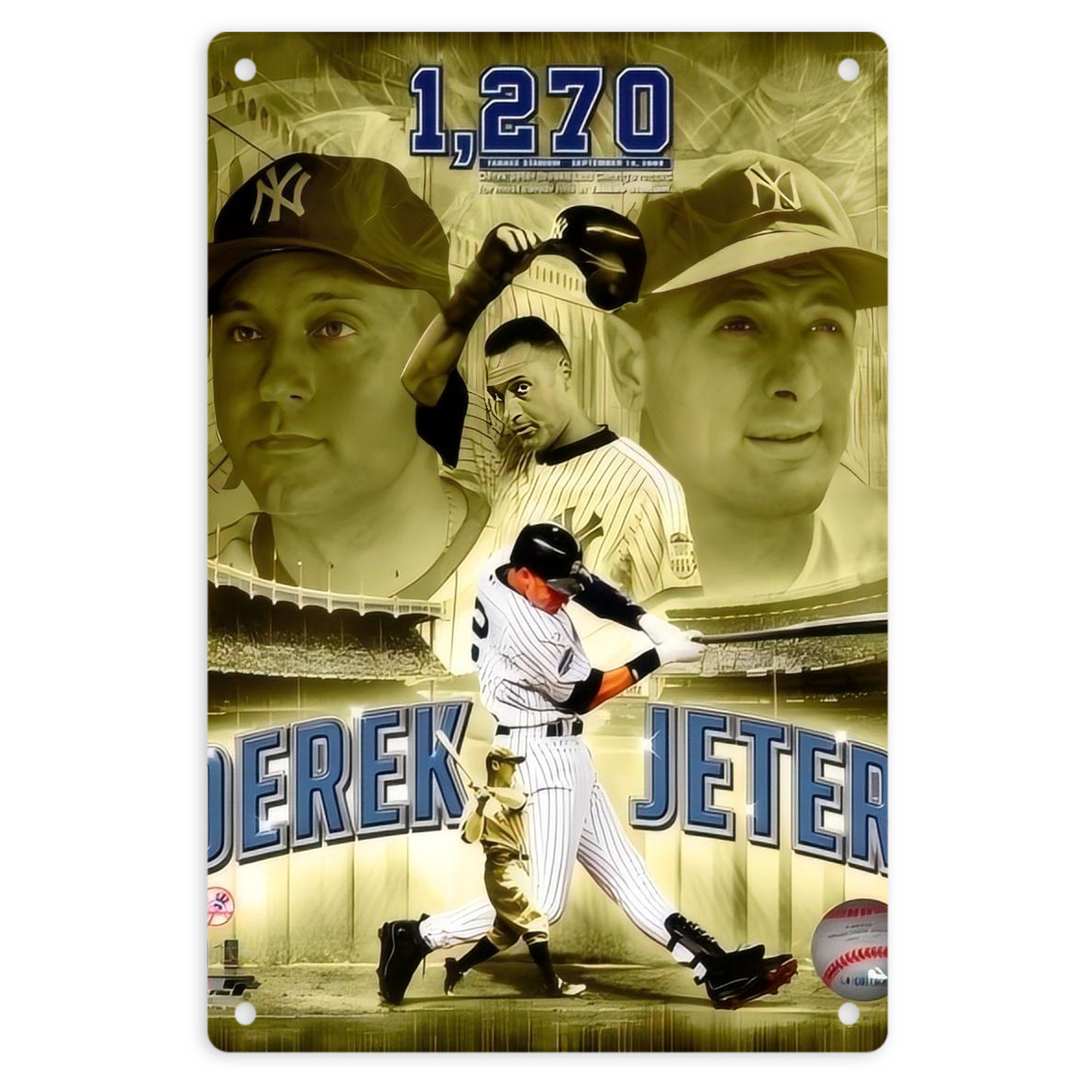 Derek Jeter 23 8x12inch Vertical Aluminum Sign - Durable Fade-Resistant Indoor/Outdoor Safety & Information Plaque For Office, Hotel, Restaurant, Bar, Public Spaces