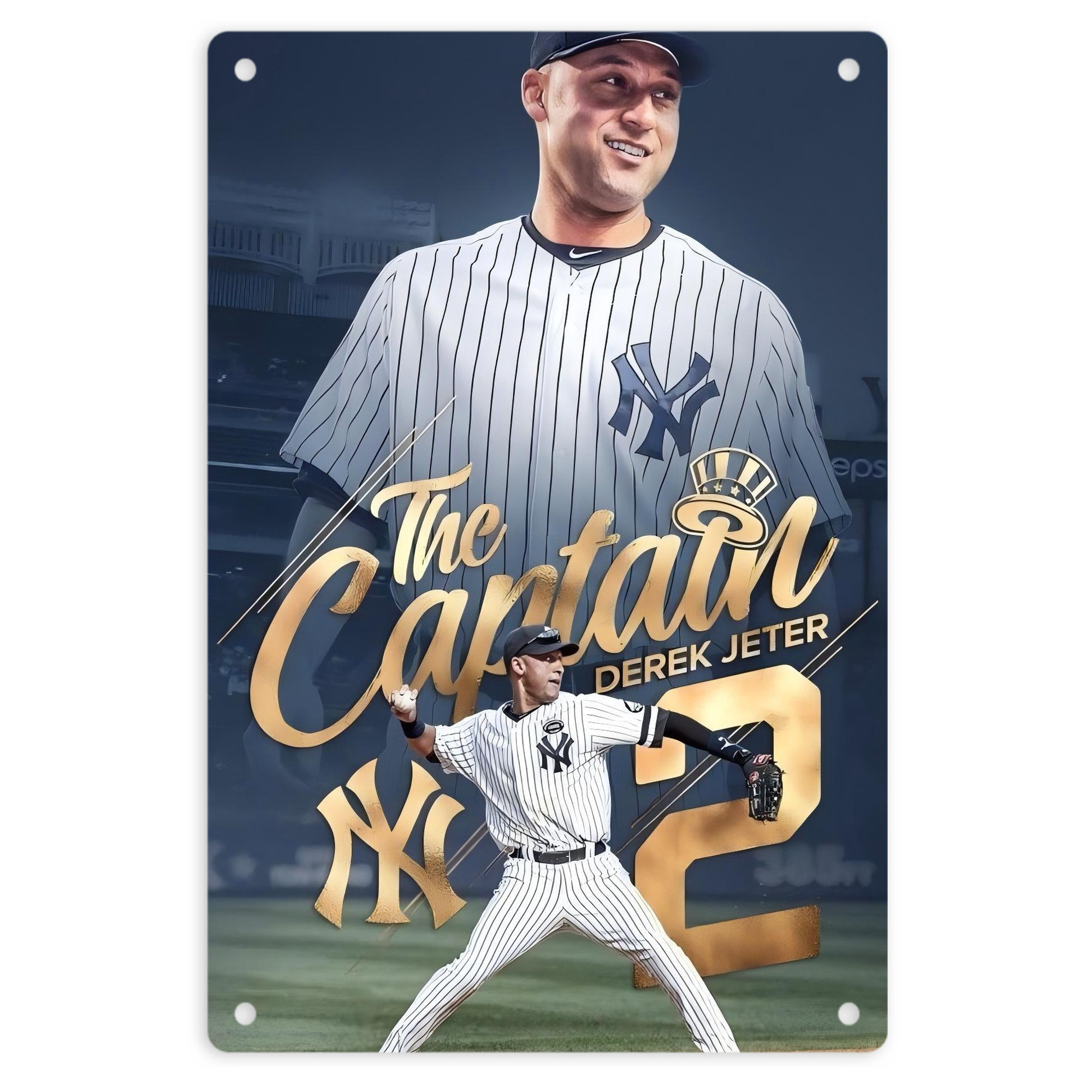 Derek Jeter 29 8x12inch Vertical Aluminum Sign - Durable Fade-Resistant Indoor/Outdoor Safety & Information Plaque For Office, Hotel, Restaurant, Bar, Public Spaces