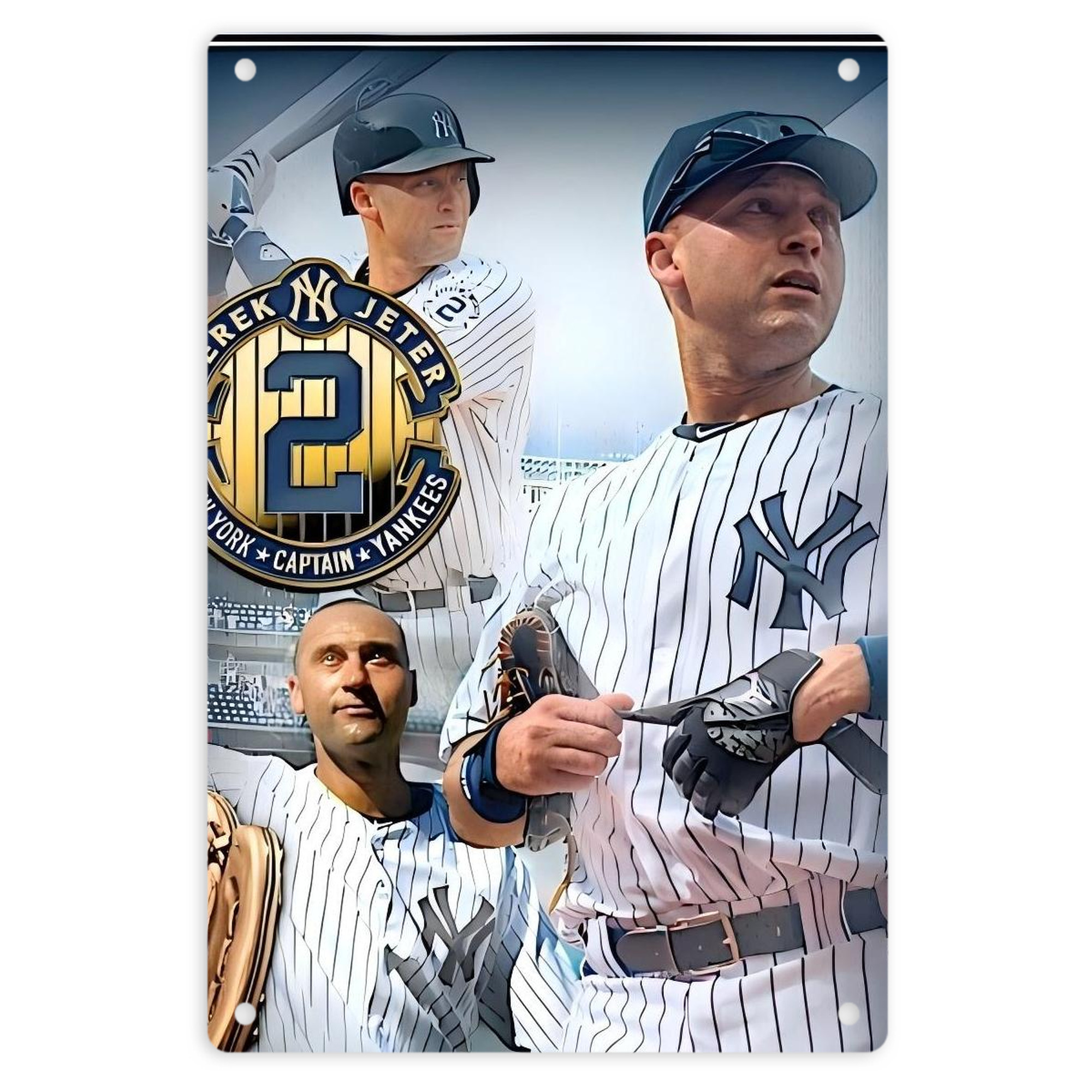 Derek Jeter 40 8x12inch Vertical Aluminum Sign - Durable Fade-Resistant Indoor/Outdoor Safety & Information Plaque For Office, Hotel, Restaurant, Bar, Public Spaces