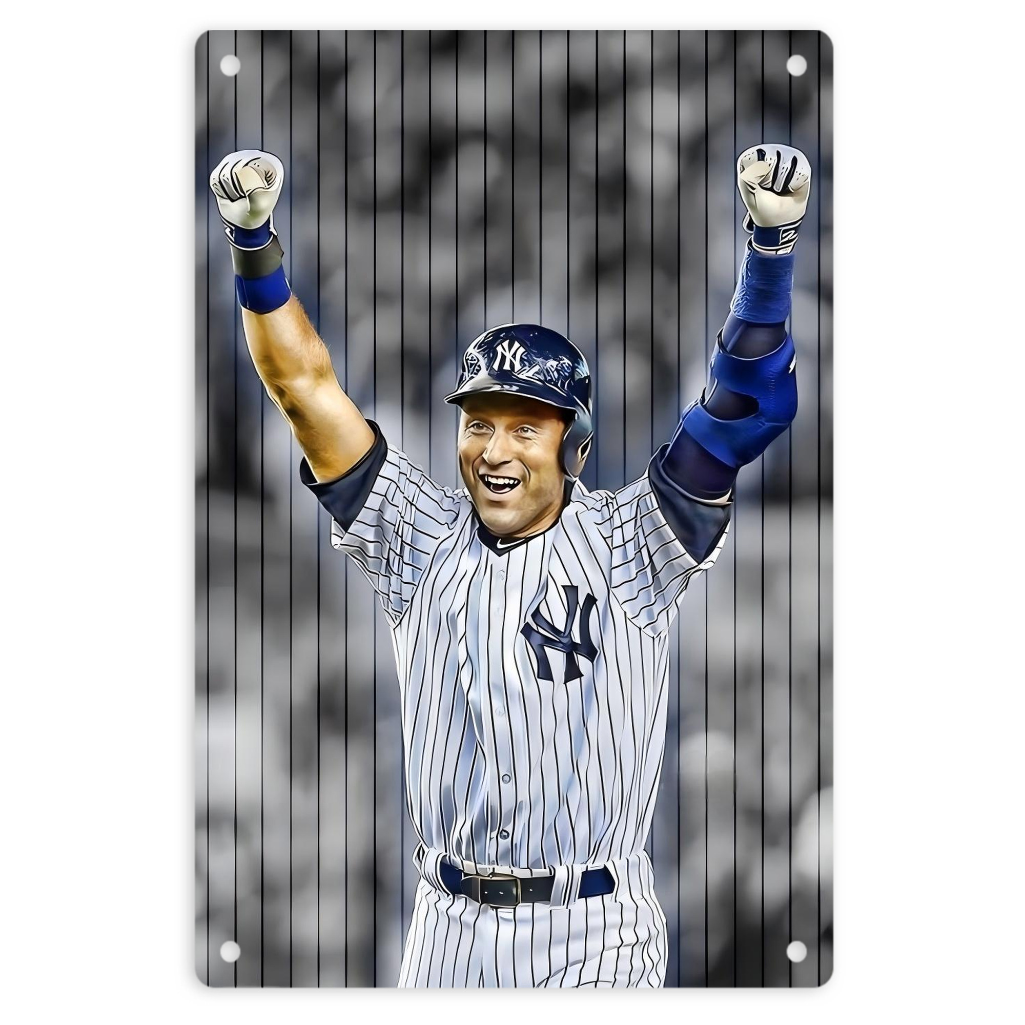 Derek Jeter 45 8x12inch Vertical Aluminum Sign - Durable Fade-Resistant Indoor/Outdoor Safety & Information Plaque For Office, Hotel, Restaurant, Bar, Public Spaces