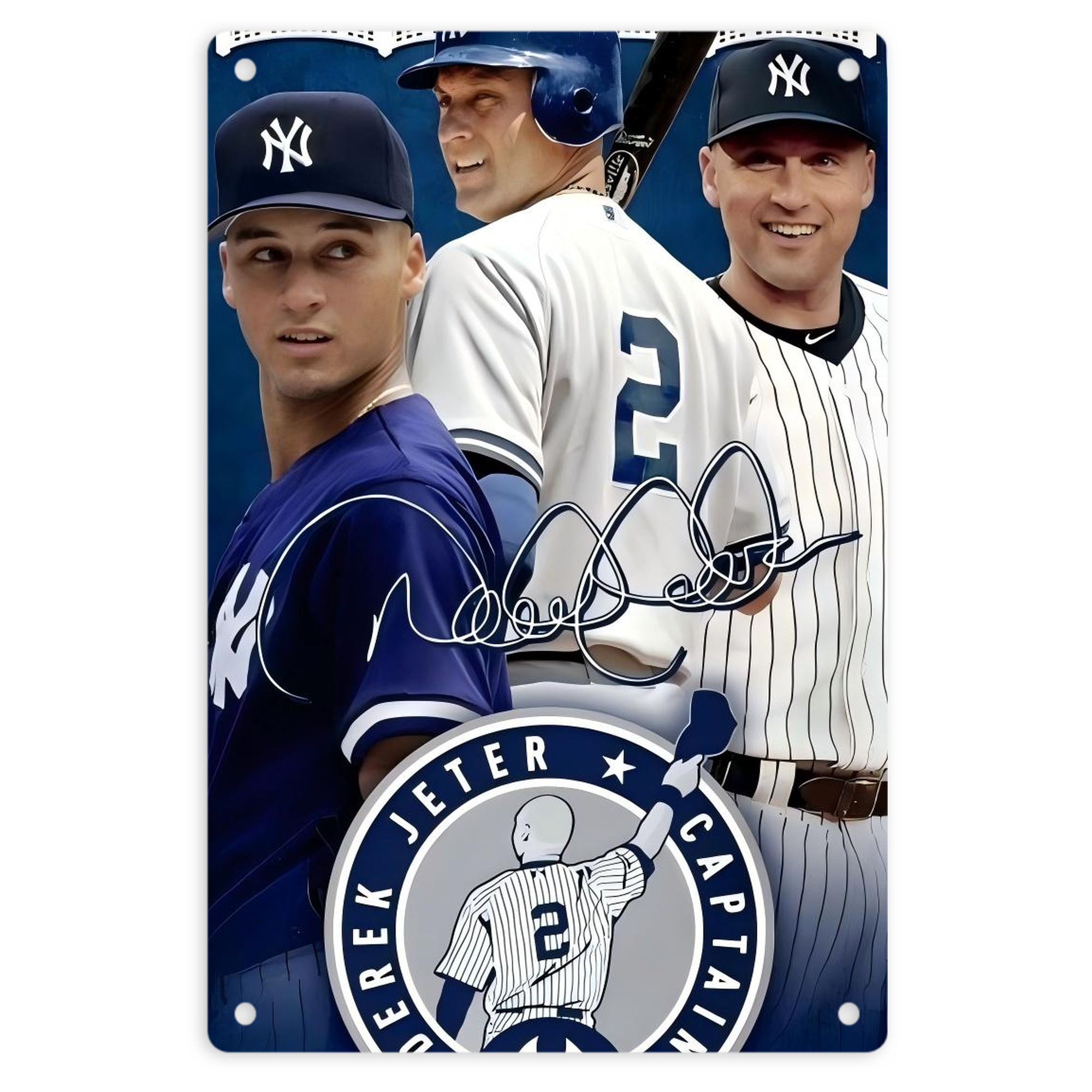 Derek Jeter 47 8x12inch Vertical Aluminum Sign - Durable Fade-Resistant Indoor/Outdoor Safety & Information Plaque For Office, Hotel, Restaurant, Bar, Public Spaces