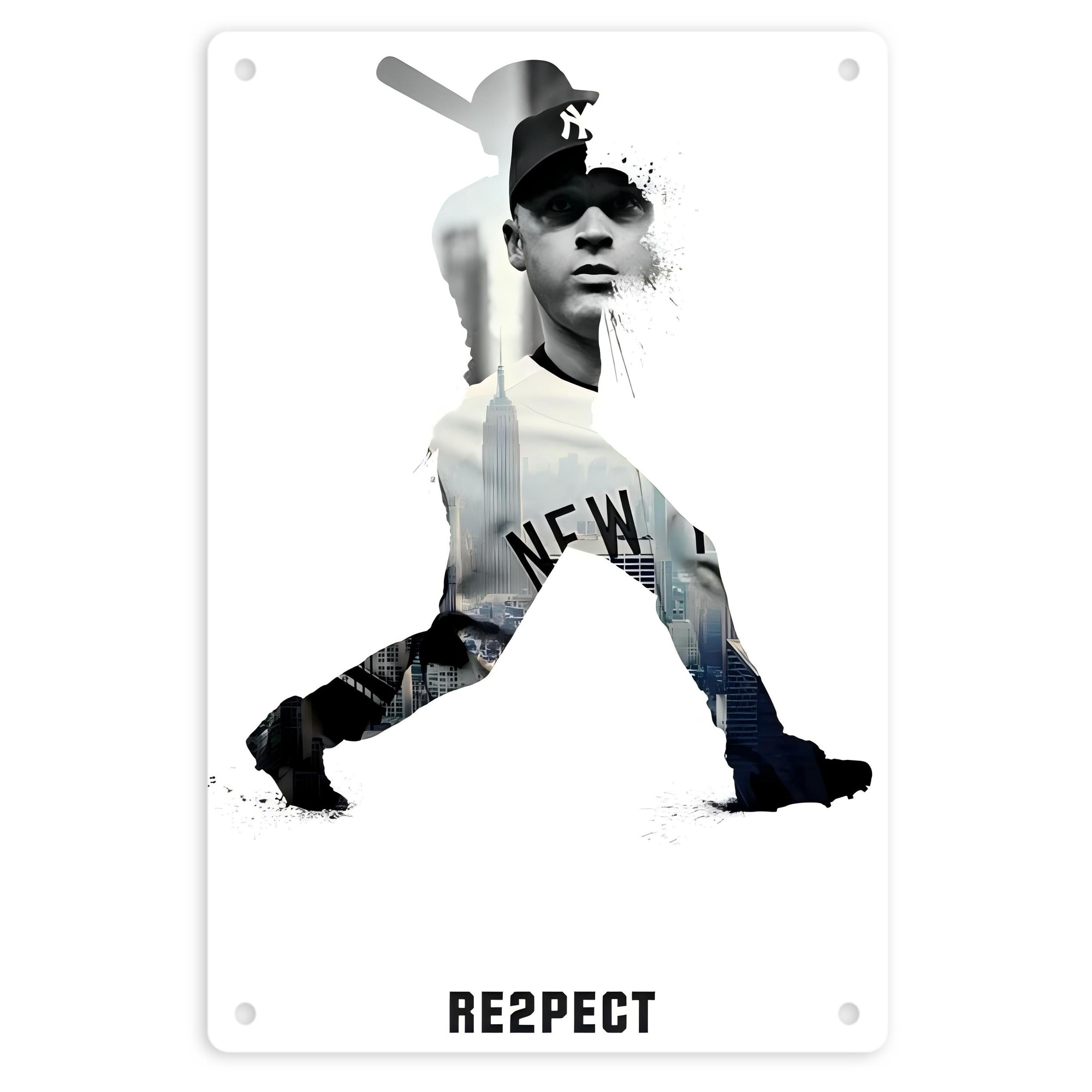 Derek Jeter 54 8x12inch Vertical Aluminum Sign - Durable Fade-Resistant Indoor/Outdoor Safety & Information Plaque For Office, Hotel, Restaurant, Bar, Public Spaces