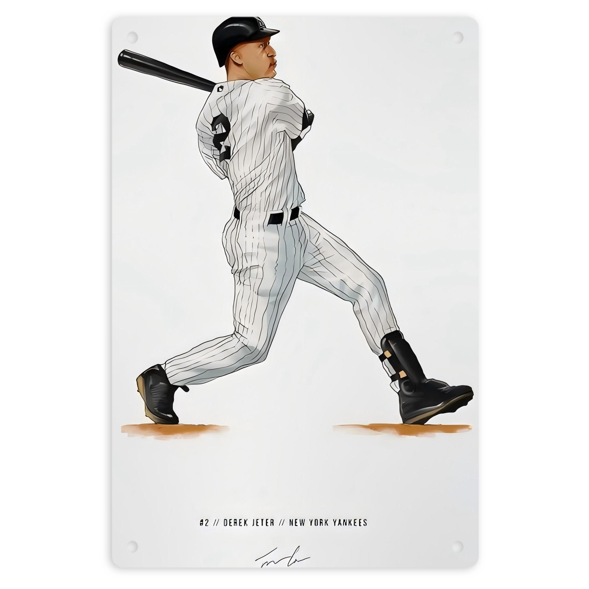 Derek Jeter 64 8x12inch Vertical Aluminum Sign - Durable Fade-Resistant Indoor/Outdoor Safety & Information Plaque For Office, Hotel, Restaurant, Bar, Public Spaces